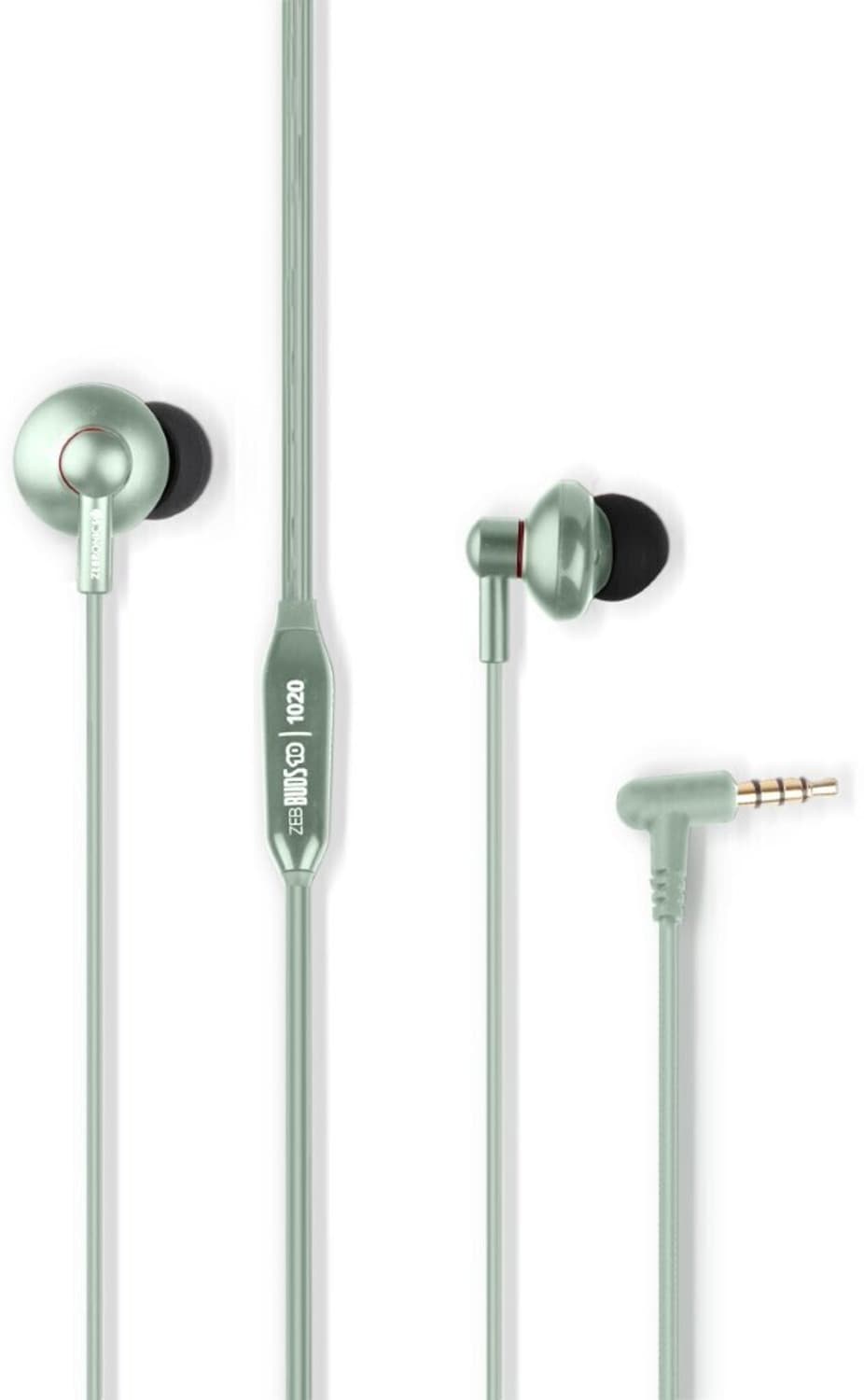 ZEBRONICS Zeb-Buds 10 Wired Headset (Green, In the Ear)