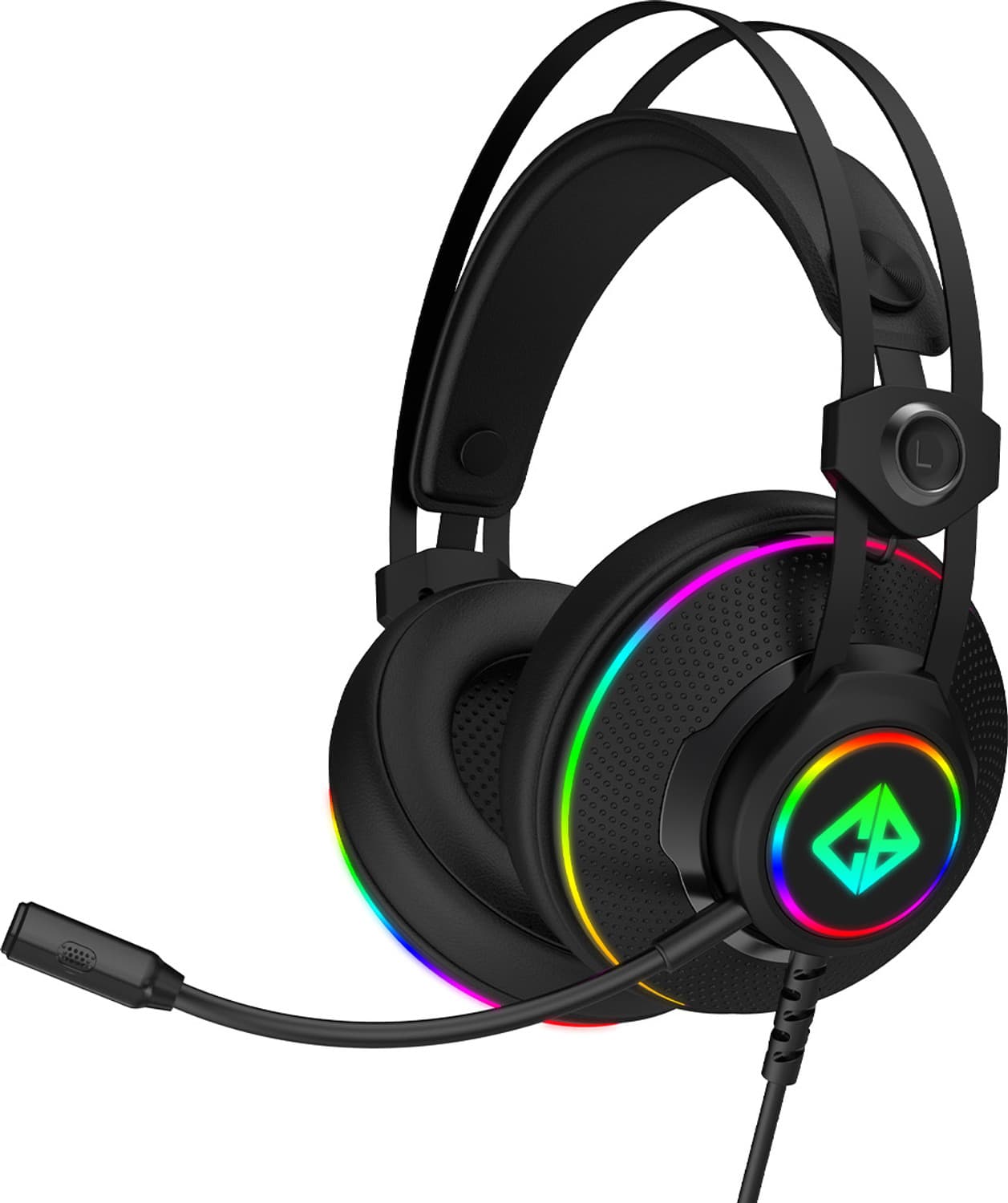 Cosmic Byte Proteus Dual Input USB and 3.5mm, 7.1, RGB LED, ENC Microphone, Software Wired Gaming Headset
