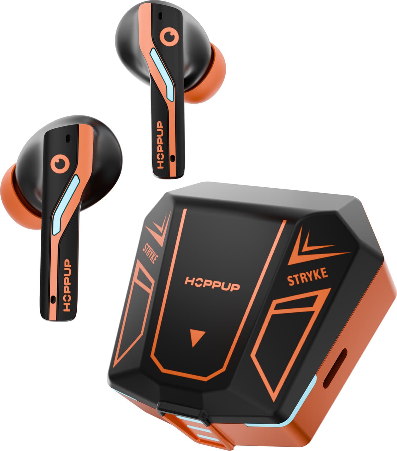 hoppup stryke s2 gaming earbuds 35ms low latency 13mm drivers 60h playtime bluetooth
