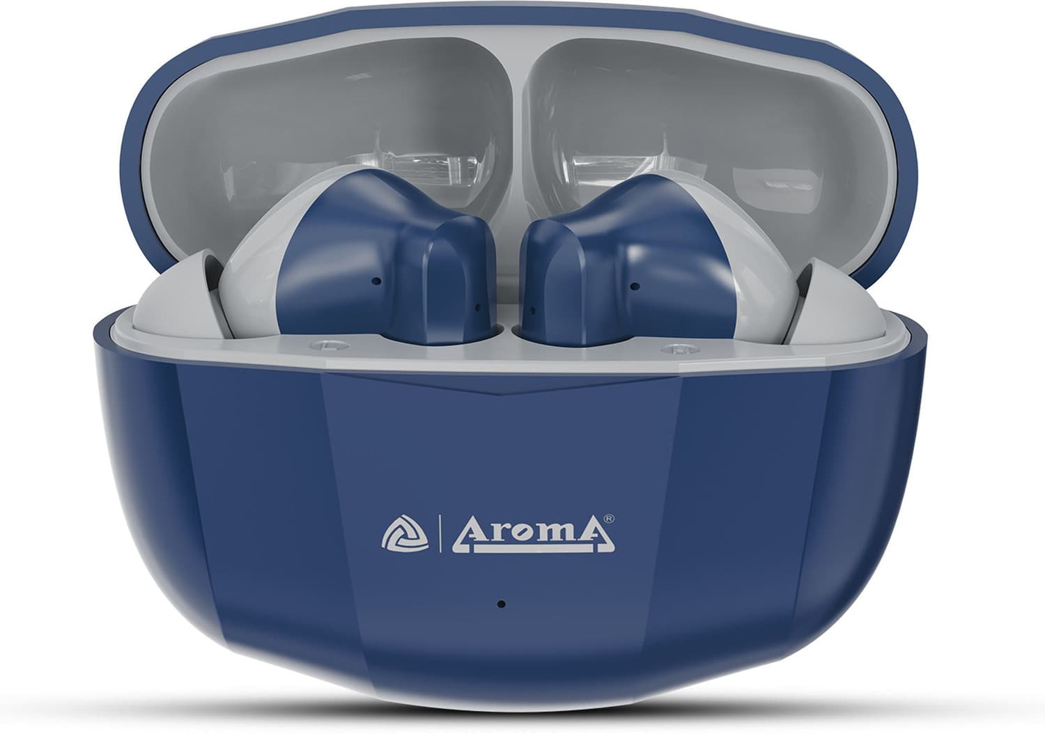 TWS4 V5.4 Upto 60Hr Playtime*, ENC, Dual Paring, Fast Charging, Heavy Bass Bluetooth Headset (Midnight Blue & Grey, True Wireless)