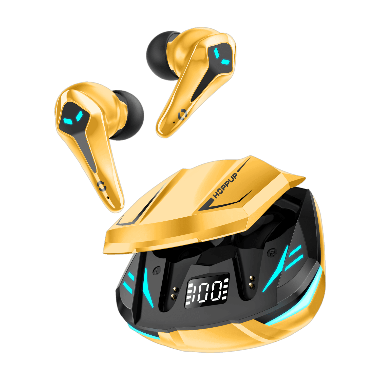 HOPPUP Predator Xo3 Gaming Earbuds with 35MS Low Latency, 13MM DRIVERS & 50H PlayTime Bluetooth Headset