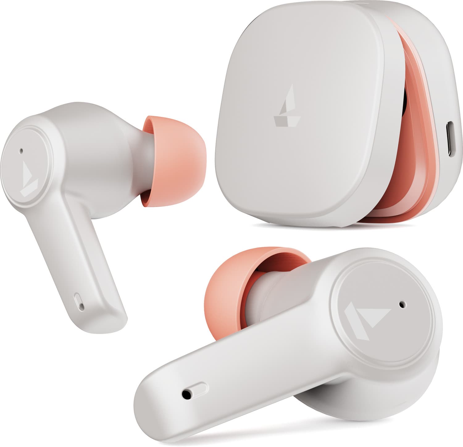 boAt Airdopes 411ANC with upto 17.5 Hours Playback and ASAP Charge Bluetooth Headset (Grey Hurricane, True Wireless)