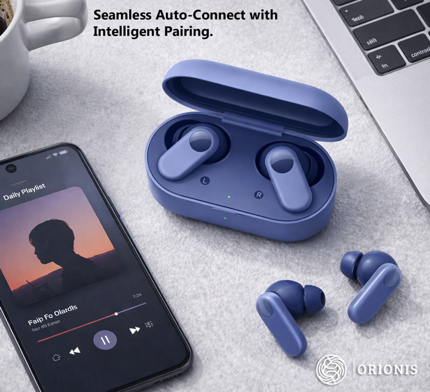 New Trending BUDS R2 True Wireless Earbuds with Mic, 12.4mm Drivers F05 Bluetooth Headset (Blue, True Wireless)