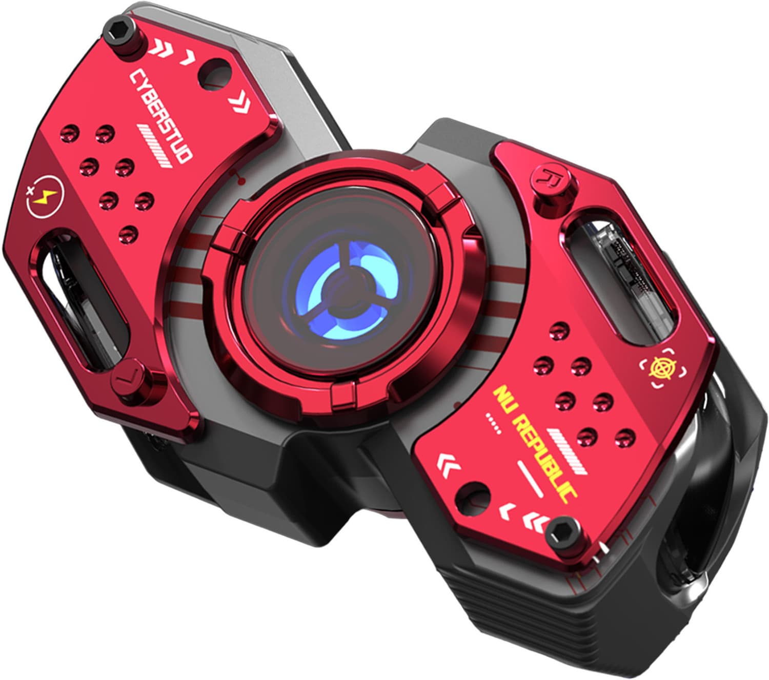 Nu Republic Cyberstud Fidget Spinner Earbud with 70hr Playtime,13mm Dynamic Drivers & XBass Bluetooth Headset