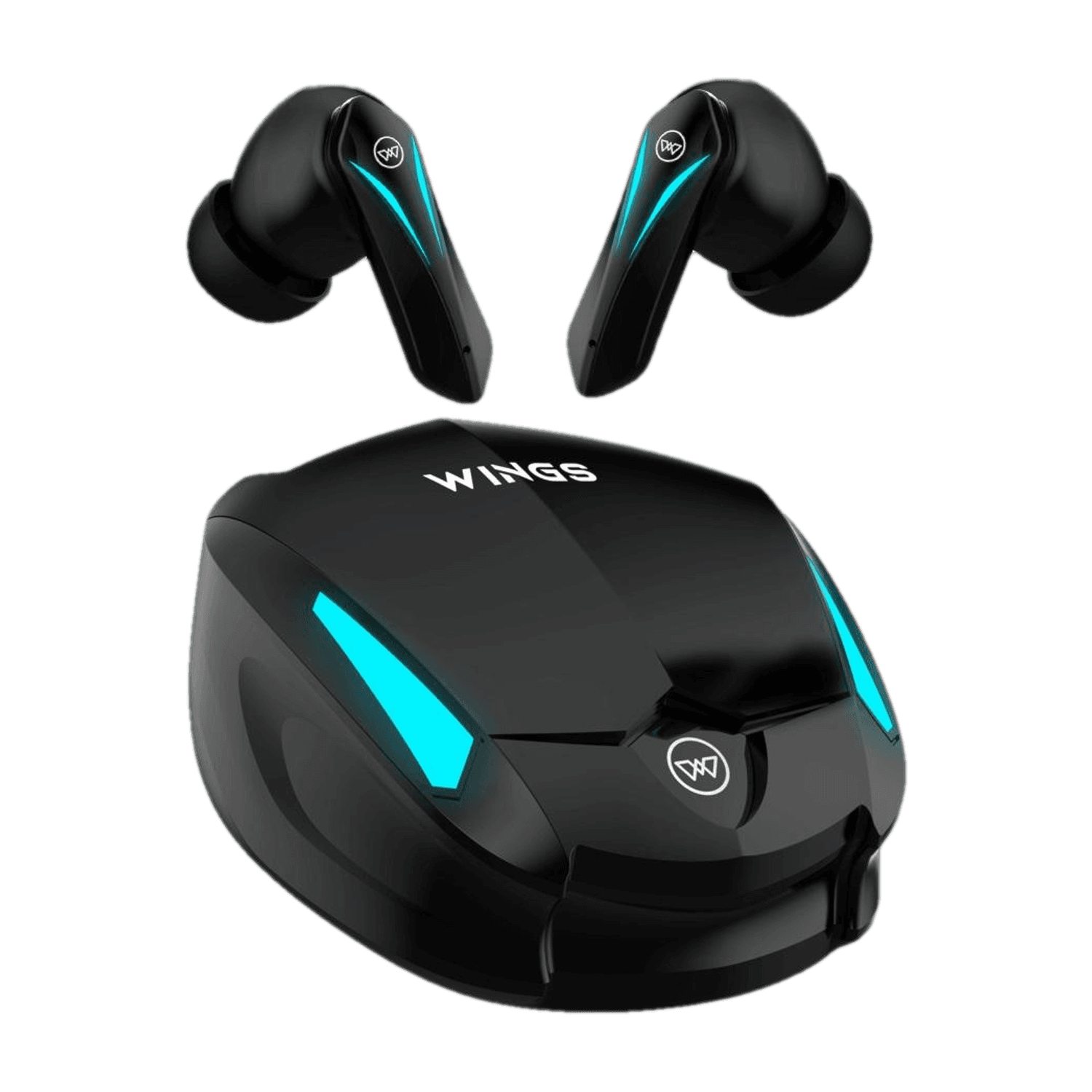 Wings Wings Phantom 550, Gaming TWS Earbuds, 45hr Playtime, Touch Controls Headphones Bluetooth Gaming Headset