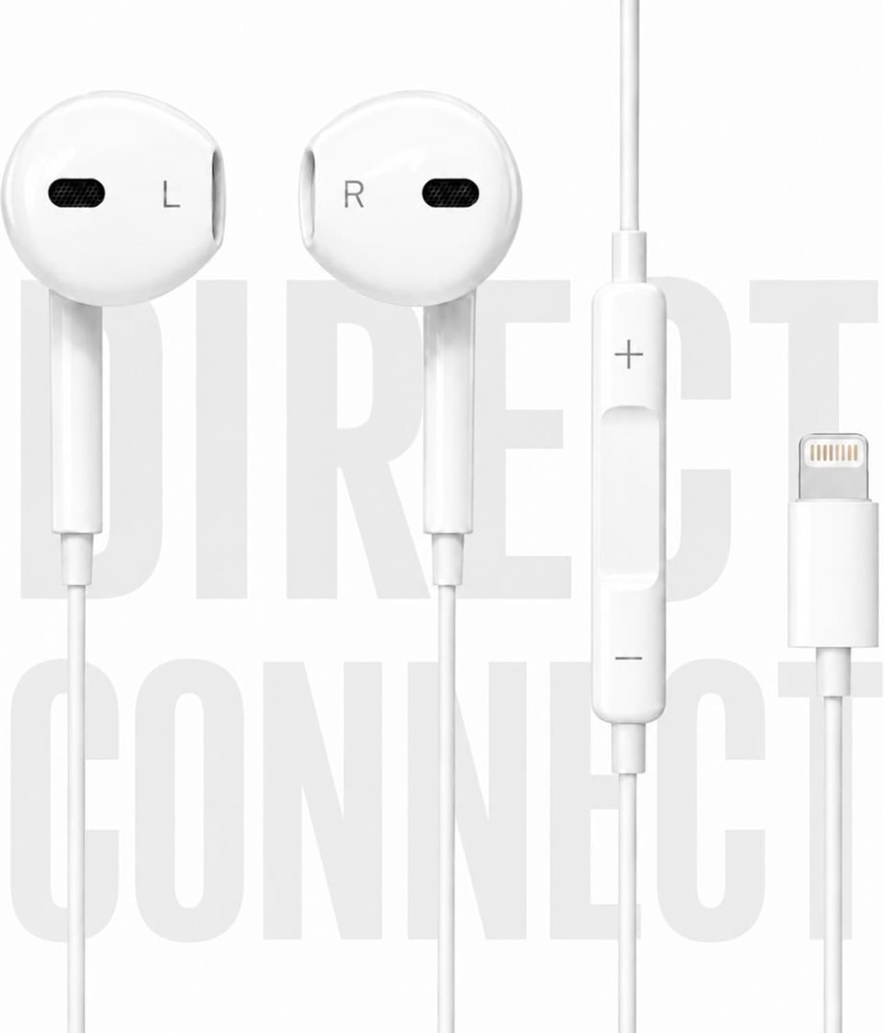 uddo 100 original lightning earphones e noise isolation 13mm driver ios wired