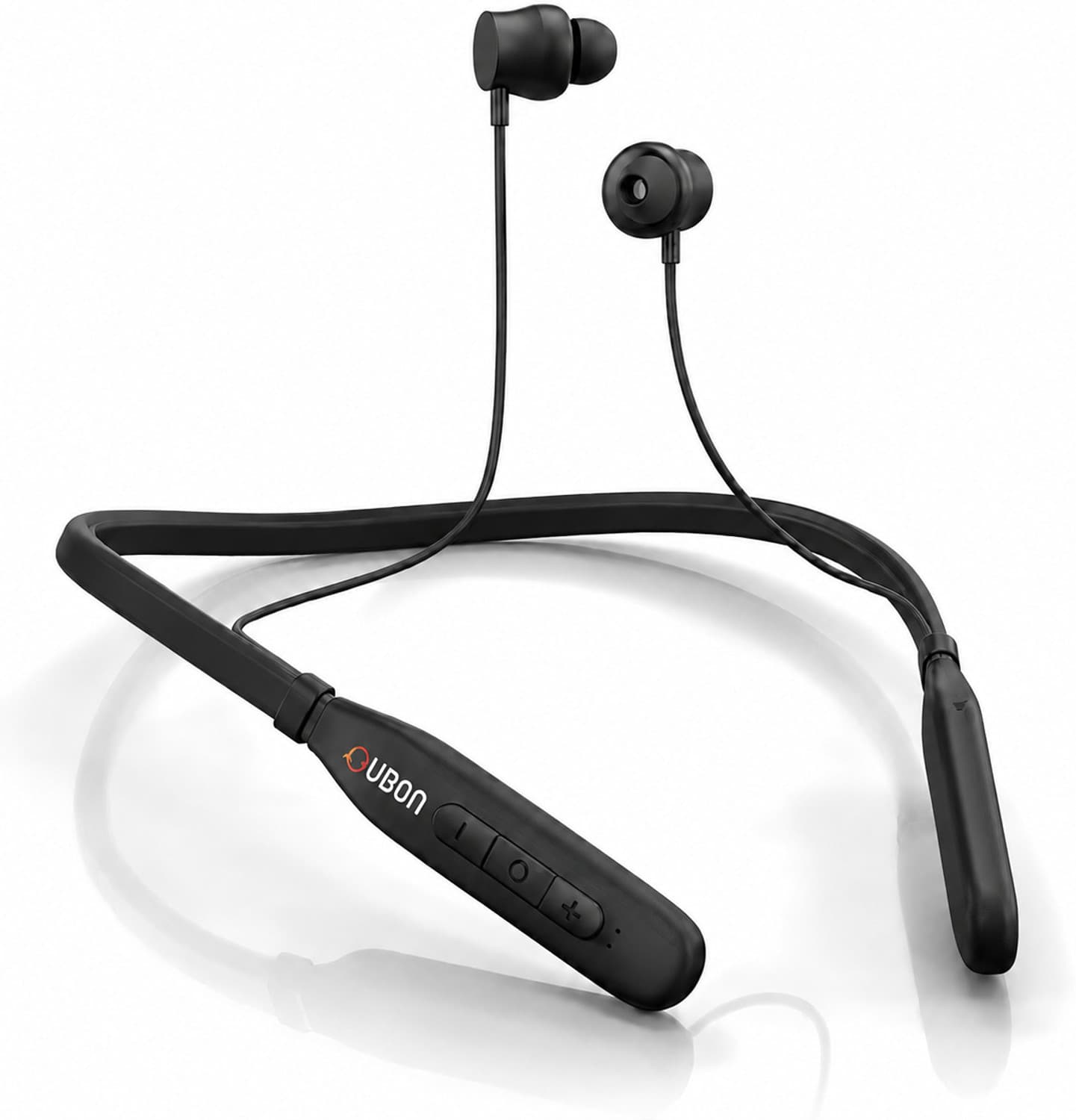 Bluetooth Neckband BT-5200 Black With 40h of playtime and Dual Device Pairing Bluetooth Headset (Black, In the Ear)