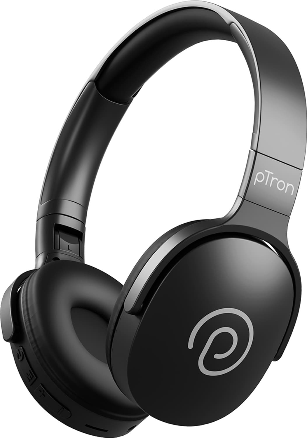 PTron Studio w/ 60hrs Playtime, HD Mic, 40mm Drivers, Dual-device Pairing, BT5.4 Bluetooth & Wired
