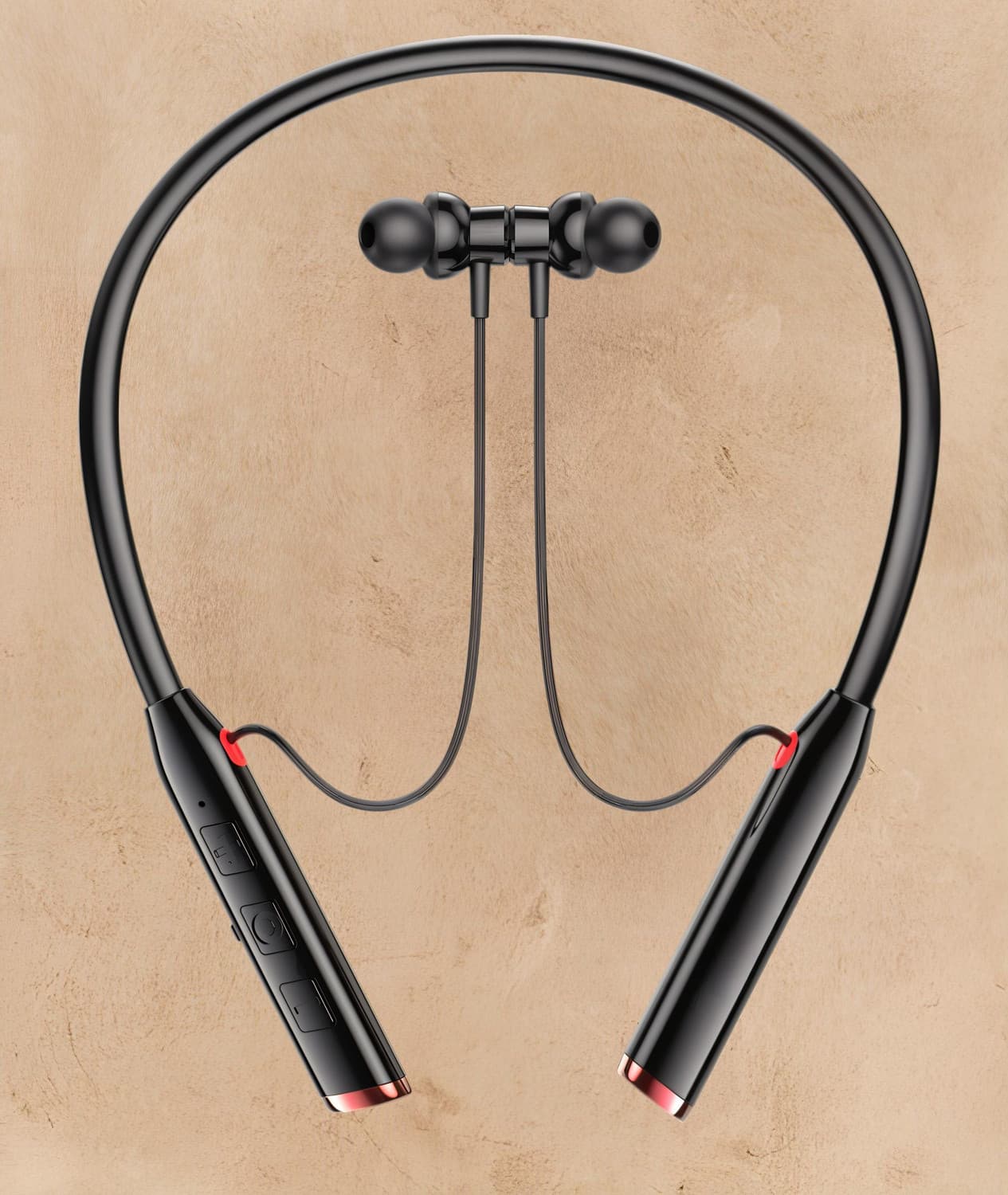 N80 Vibration Alert 48 Hours Playtime Cancellation Waterproof Neckband D Bluetooth Headset (Black, In the Ear)