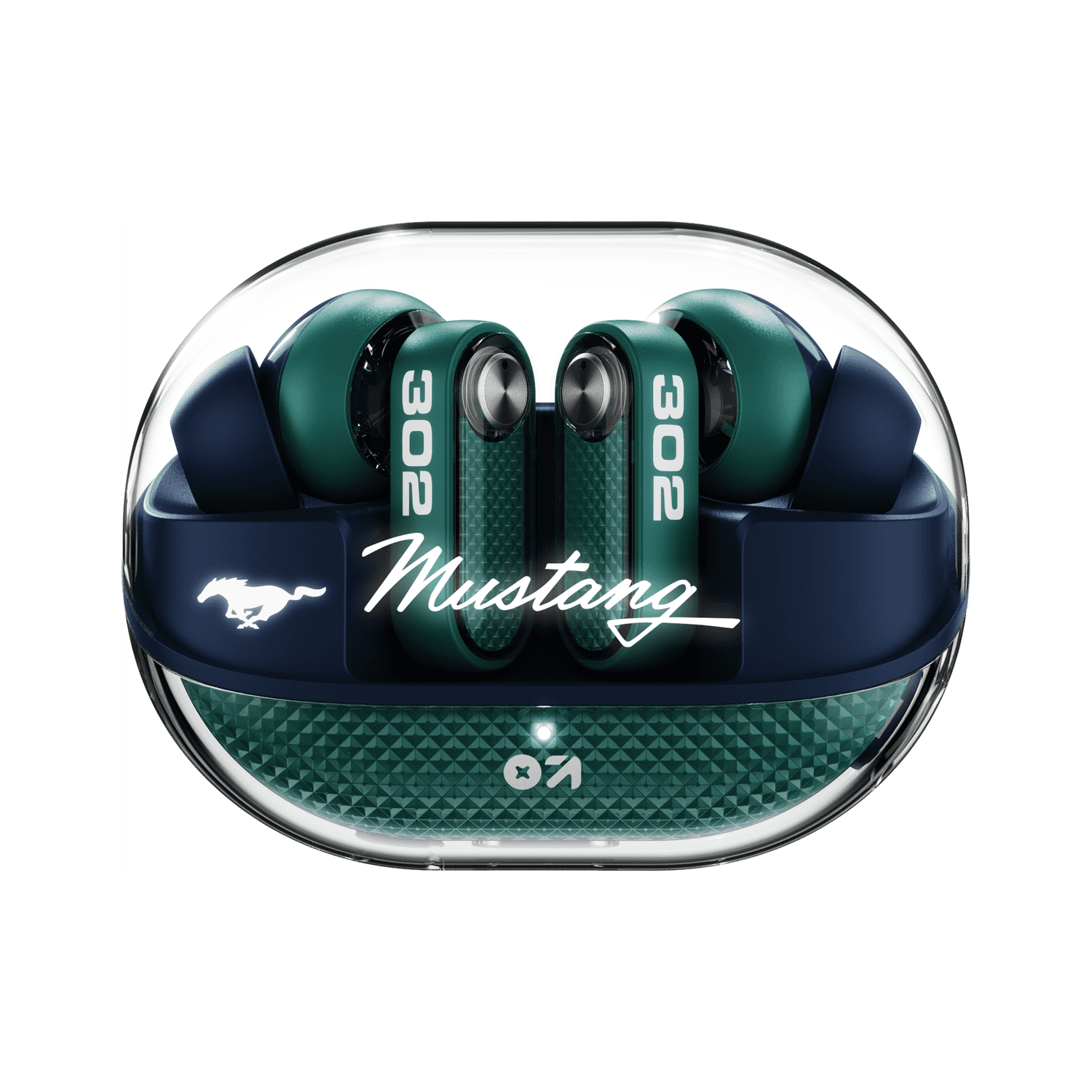 Mustang Sprint, App Support, Dual Pairing, 60Hrs, 32dB ANC & Quad Mic ENC, 6.0v Bluetooth Headset (Nitro Green, True Wireless)
