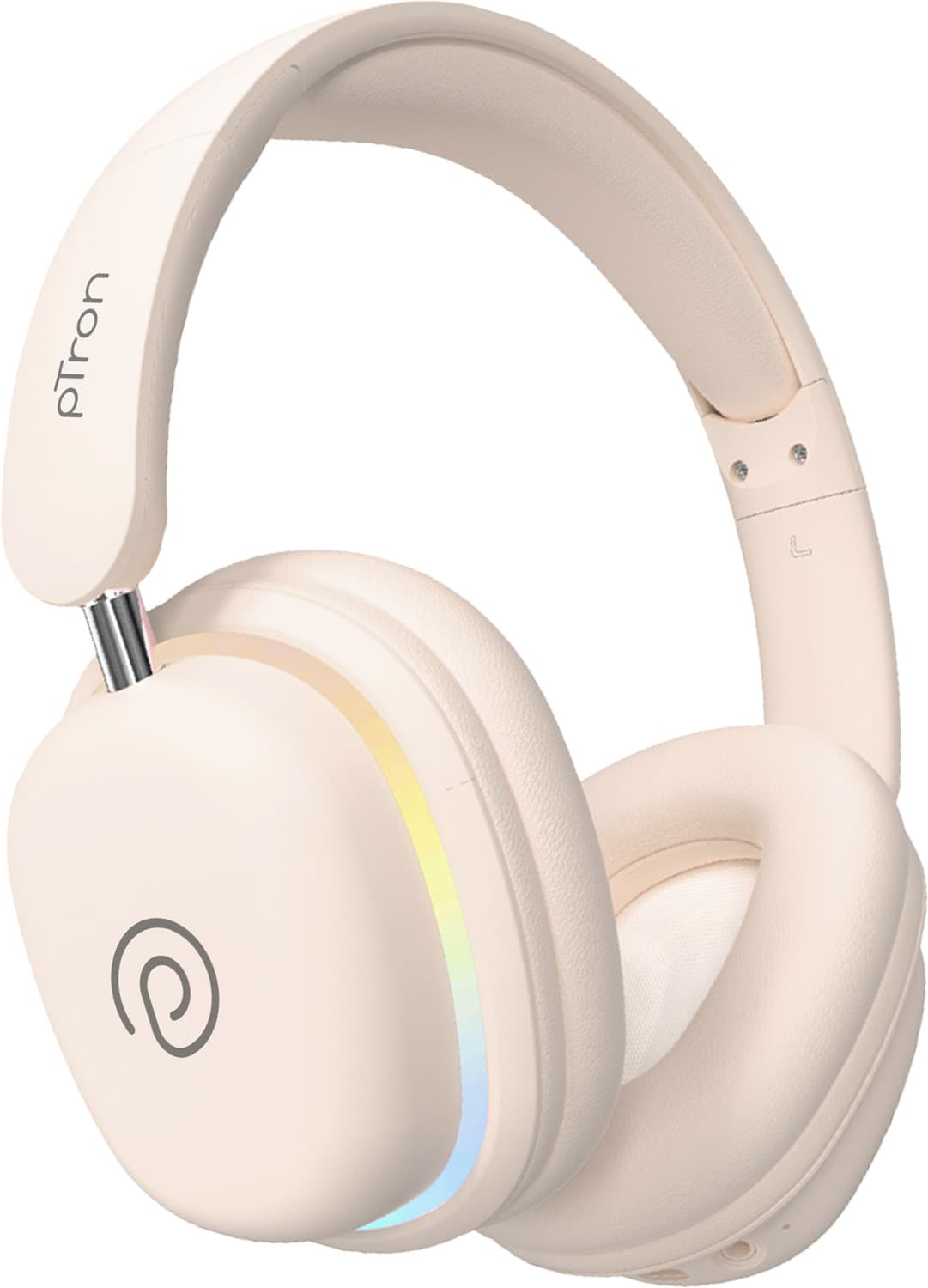 Studio Xtreme w/ Dual-Device Pairing, 70Hrs Playtime, AI-ENC Calls, RGB Lights Bluetooth & Wired Headset (Beige, On the Ear)
