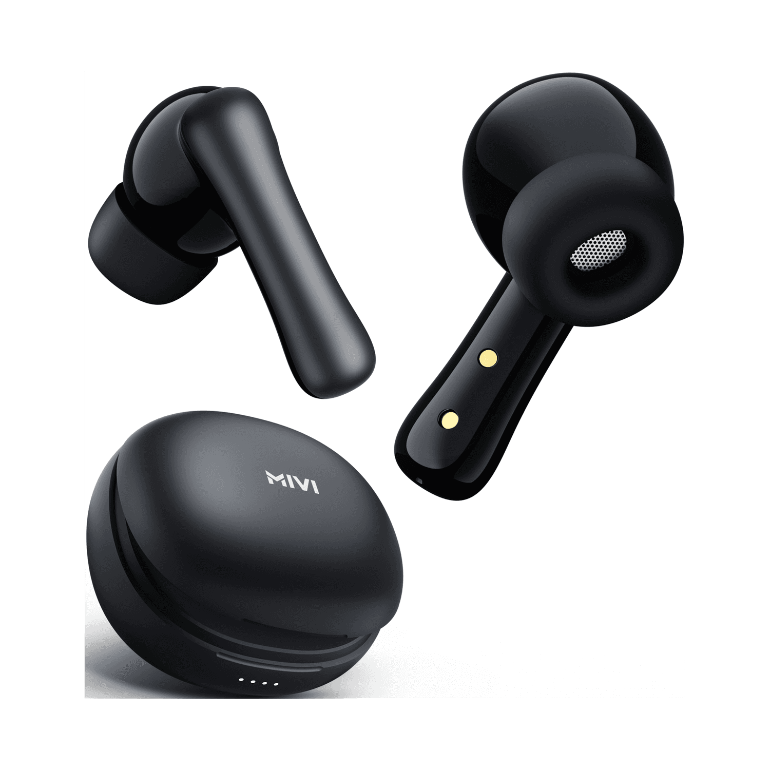 Mivi DuoPods I2 TWS,13mm Bass,45H Playtime,Dual Mic AI ENC,Low Latency,Type C,5.3 Bluetooth Headset