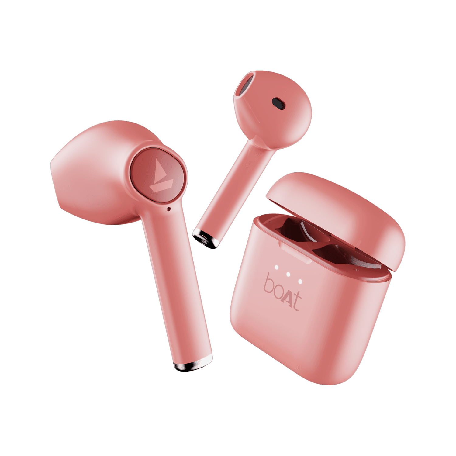 boAt Airdopes 131 with upto 15 Hours Playback, 13mm Drivers and IWP Technology Bluetooth Headset (Cherry Blossom, True Wireless)