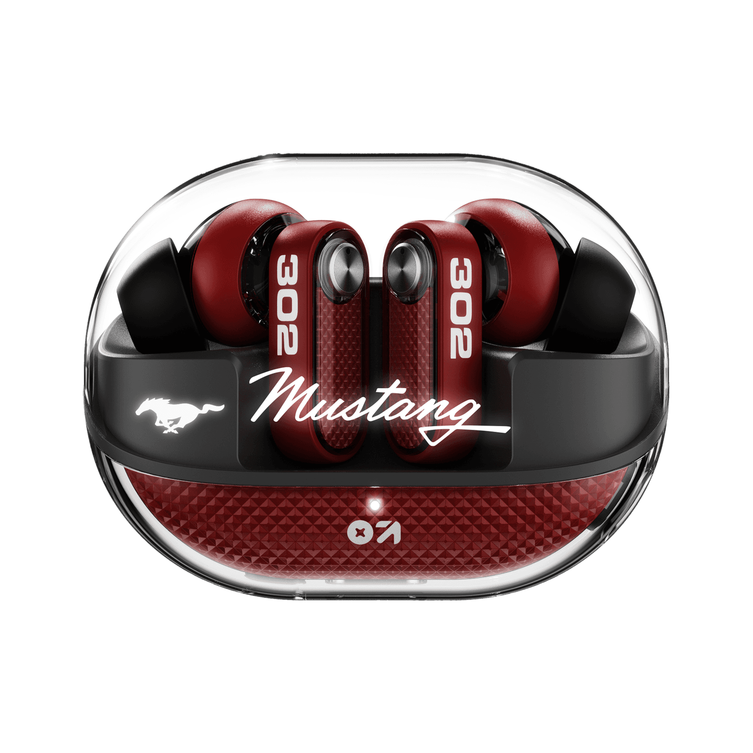 Mustang Sprint, App Support, Dual Pairing, 60Hrs, 32dB ANC & Quad Mic ENC, 6.0v Bluetooth Headset (Blaze Red, True Wireless)