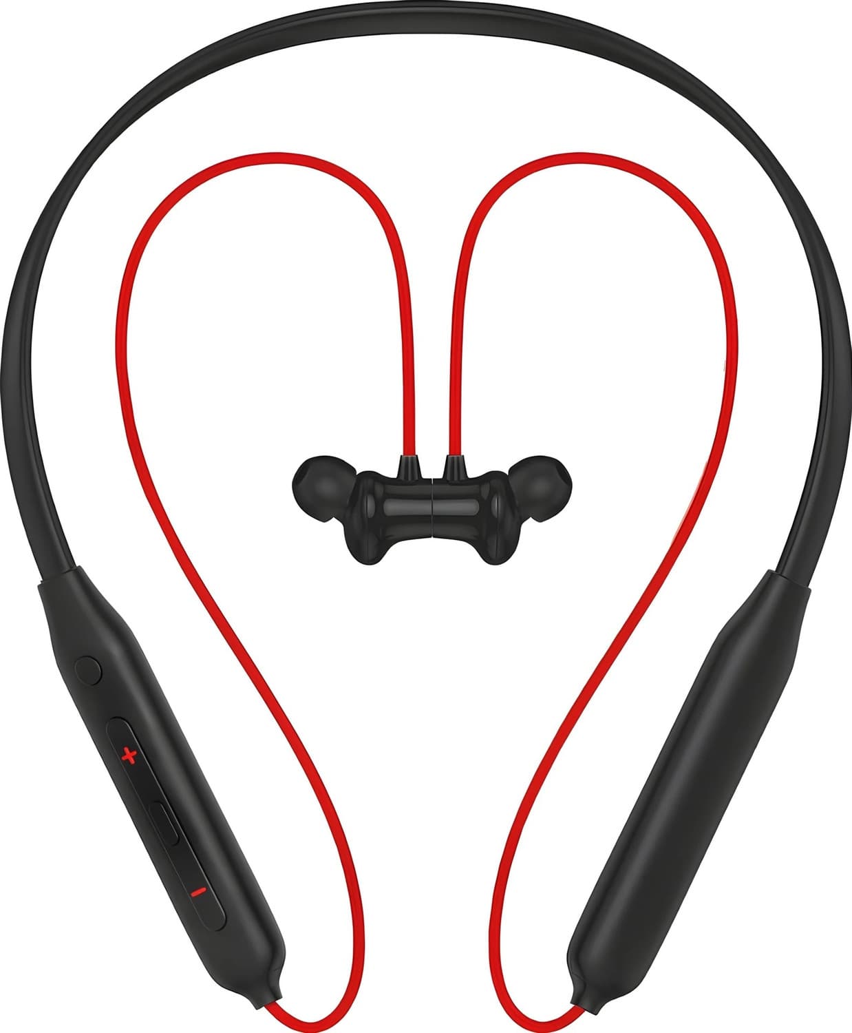 Z2 wirless neckband bluetooth high bass and magnetic earbuds,52hrs Bluetooth Headset (black/red, On the Ear)