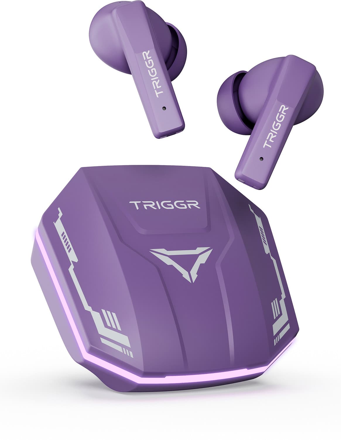 Raze 2 with Latest BT v6.0, Battle-LED, 40H Battery, 40ms Latency, Rubber Finish Bluetooth Headset (Galaxy Purple, True Wireless)