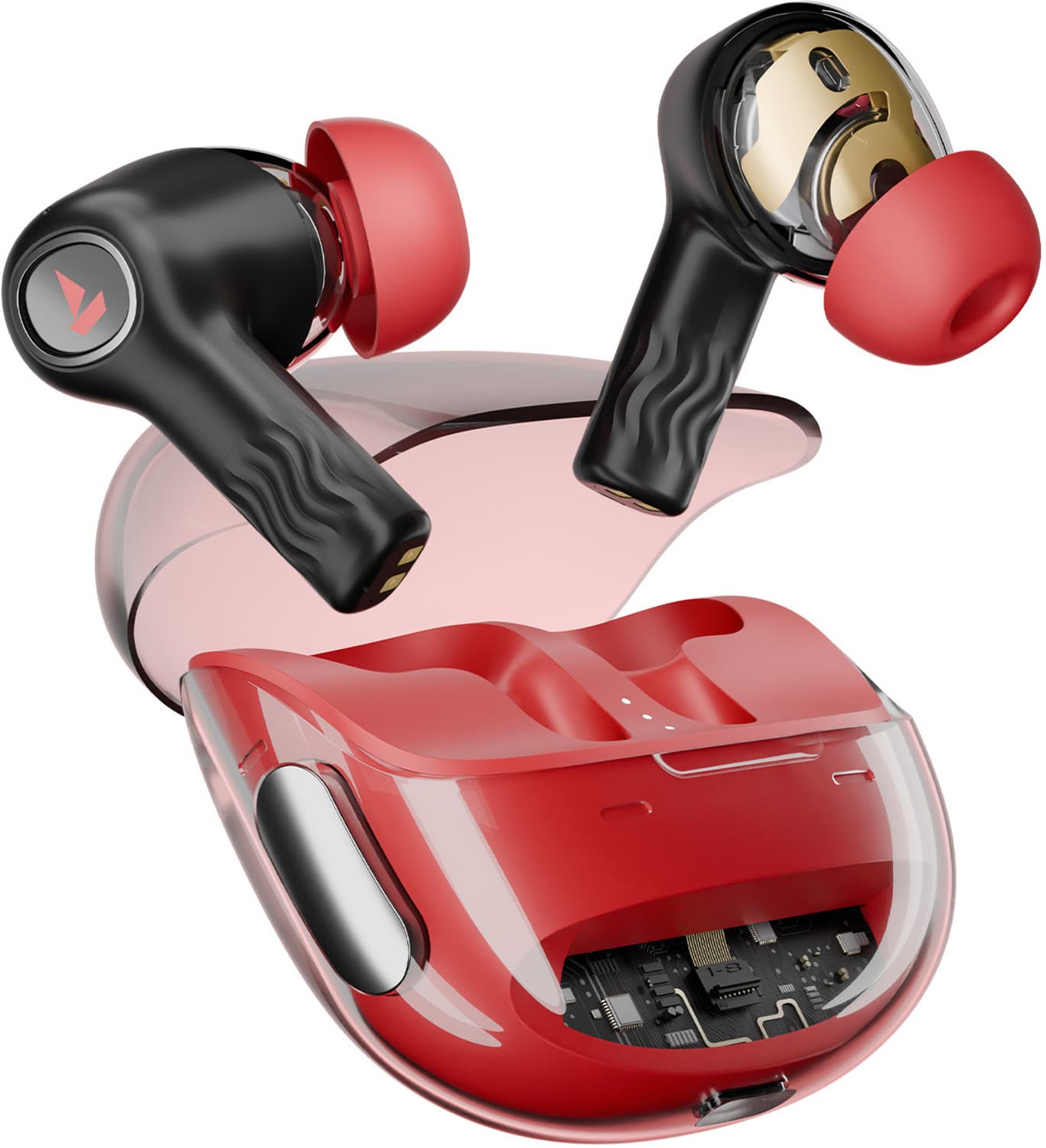 boAt Nirvana Crystl, Transparent Case,360 Spatial Audio, ANC(~32dB), 100Hrs Battery Bluetooth