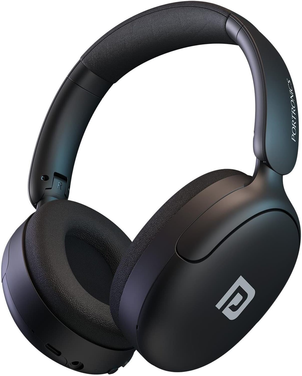 Portronics Muffs M5 Over Ear Hybrid ANC Bluetooth Headphone, 50 Hrs Playtime, Quad Mic Bluetooth & Wired