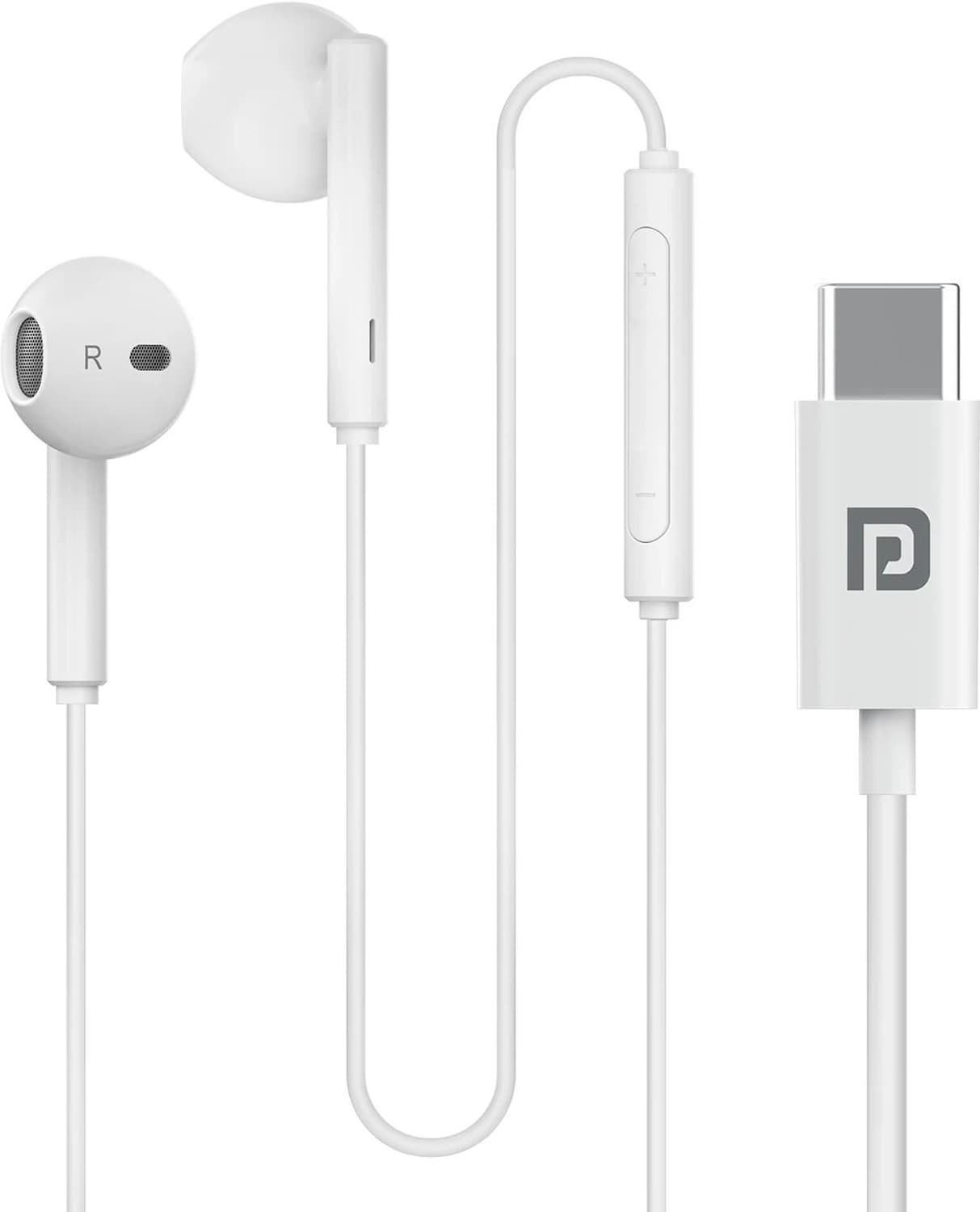 POR 2749 Wired Headset (White, In the Ear)