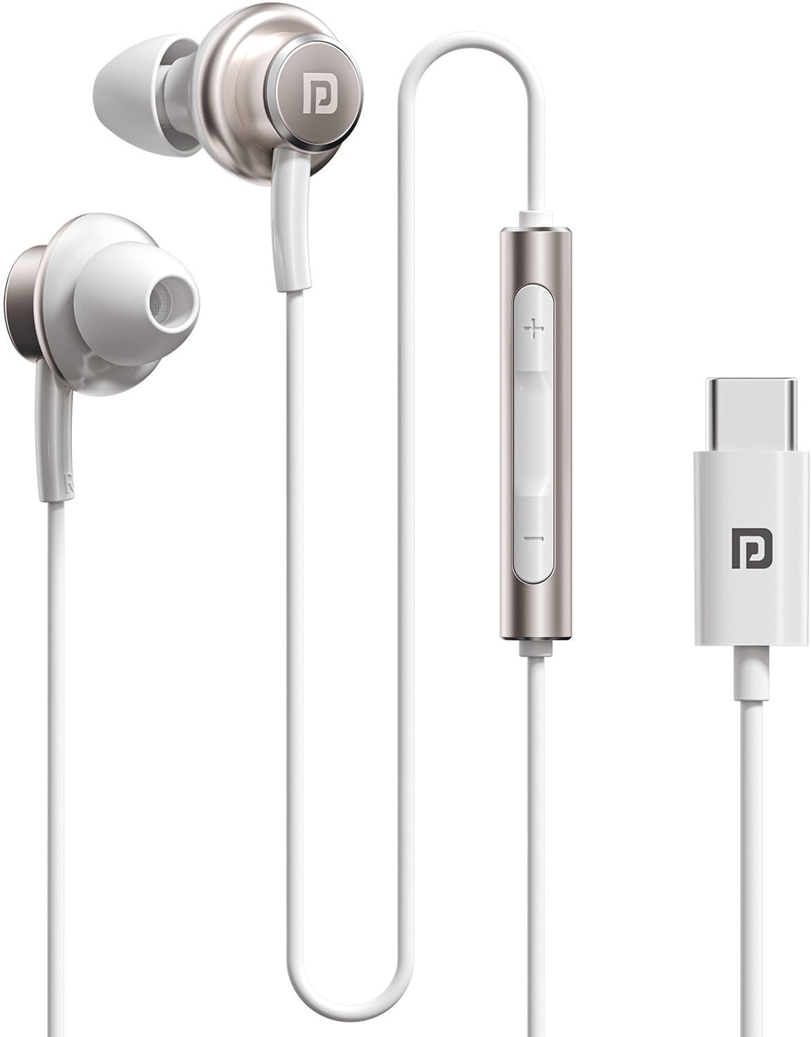 Portronics Conch Sigma C in Ear Type C Wired Earphones,in Line HD Mic,14.2mm Driver Wired