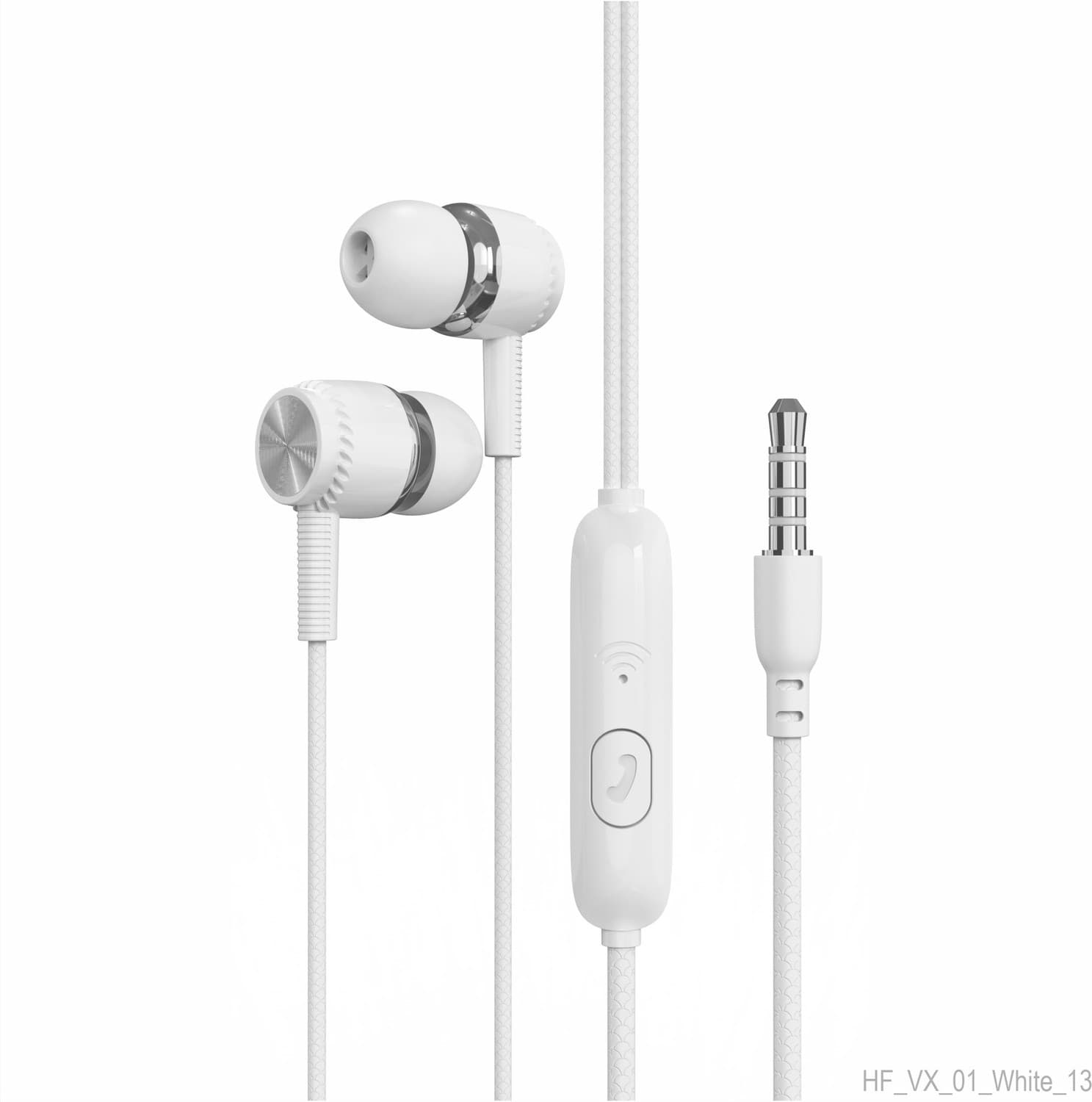VX 01 - Gold-Plated Jack with 3.5mm Jack Wired Earphone Wired Headset (White, In the Ear)