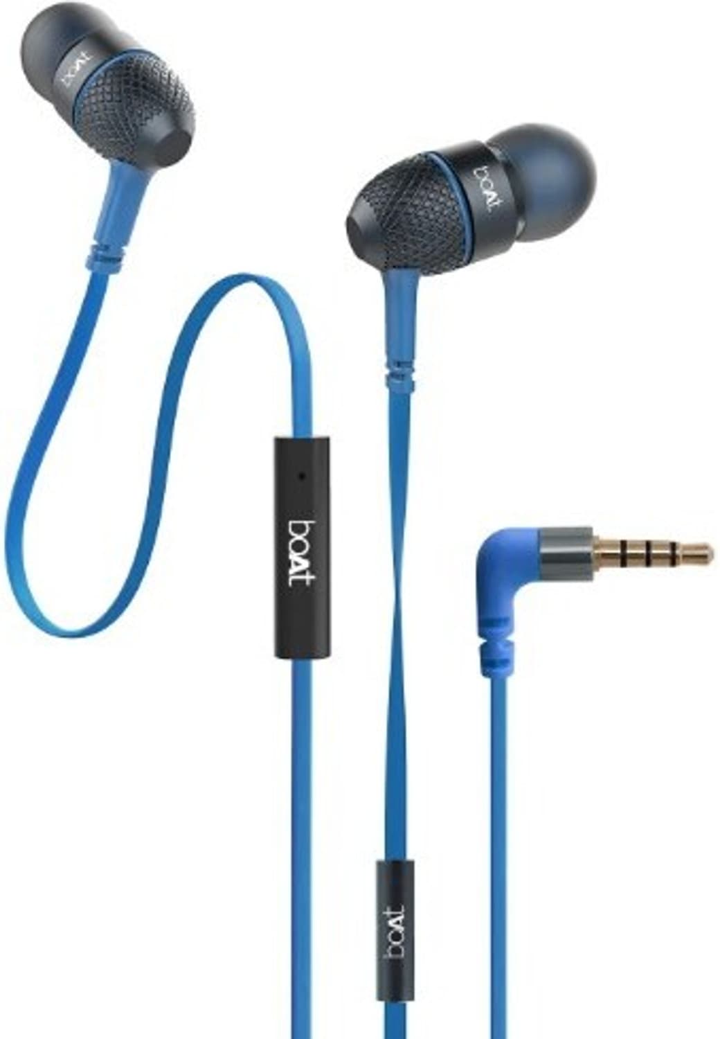 boAt BassHeads 225 Wired Headset (Blue, In the Ear)