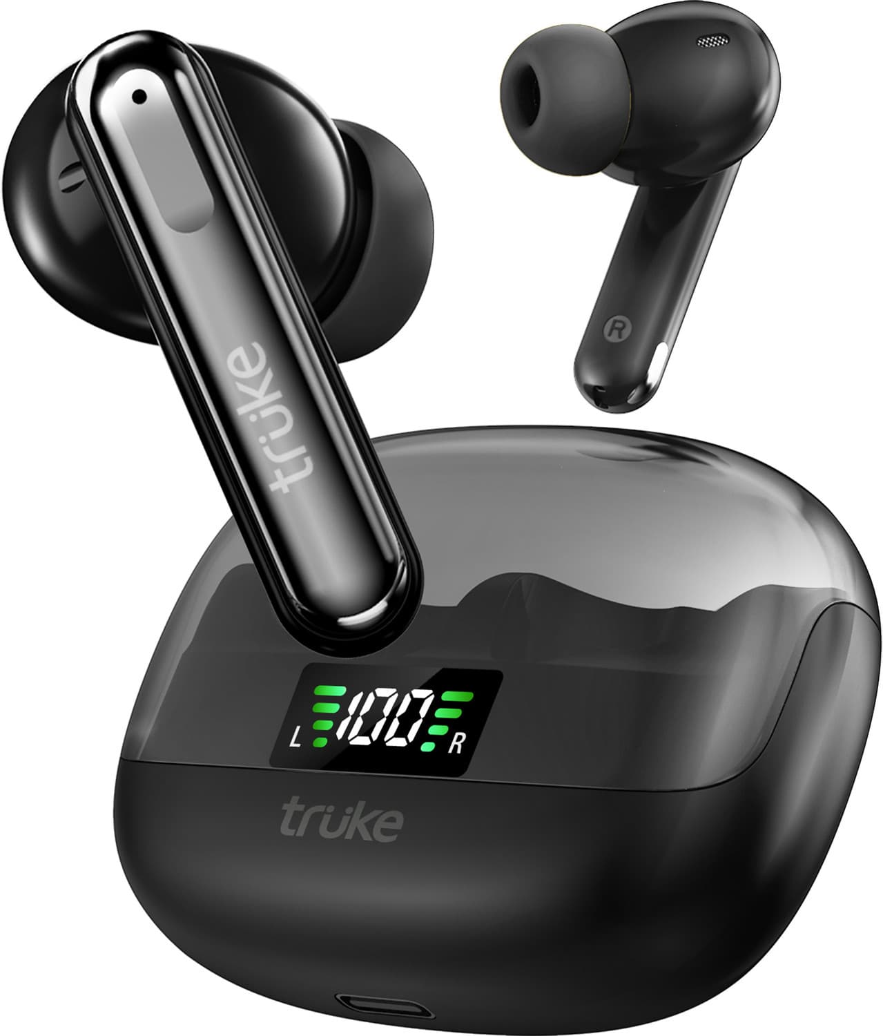 truke Buds Vibe with 35dB ANC, 4Mic ENC, 13mm Speaker, 48H Playtime, 40ms Low Latency Bluetooth Headset