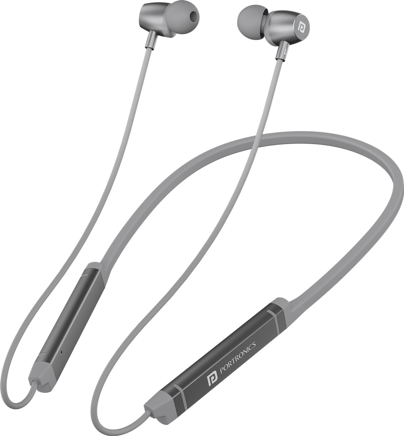 Portronics Harmonics Z9 Bluetooth Neckband With Mic,40Hrs Playtime,Metal Finish,BT 5.3V Bluetooth