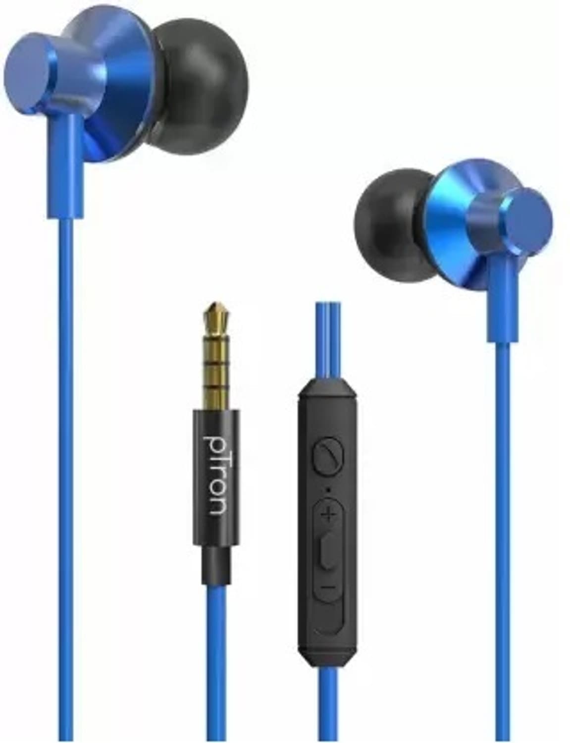 PTron Pride Lite Earphone with HD Mic, 3.5mm Jack, In-Line Controls & 1.2M Tangle Free Wired