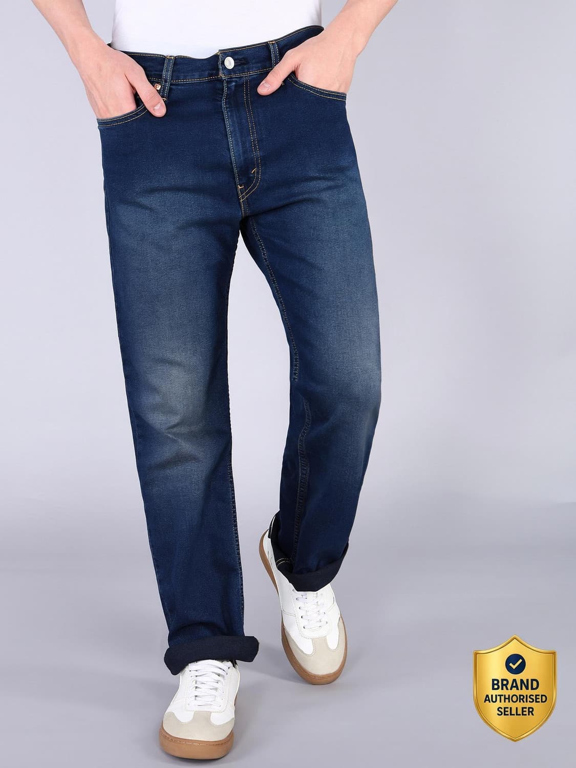 levi s relaxed fit men dark blue jeans