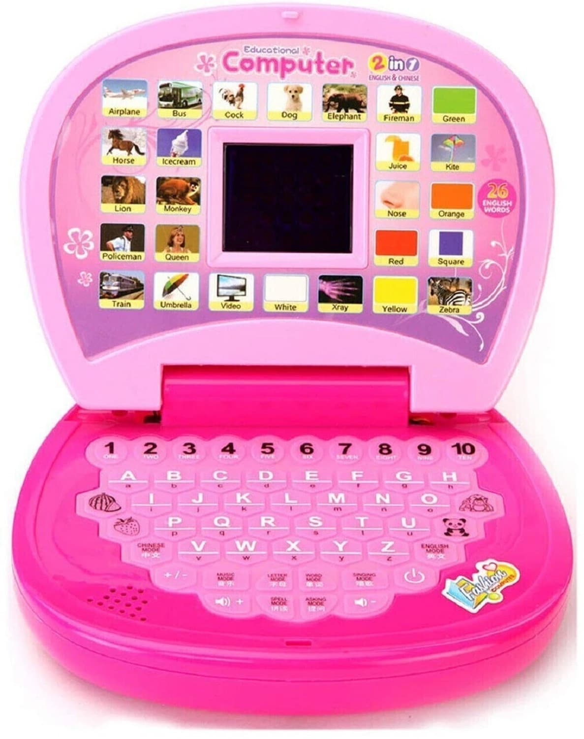 GoodsNet Educational Learning Kids Laptop With LED Display & Music - 2011 (Multicolor)