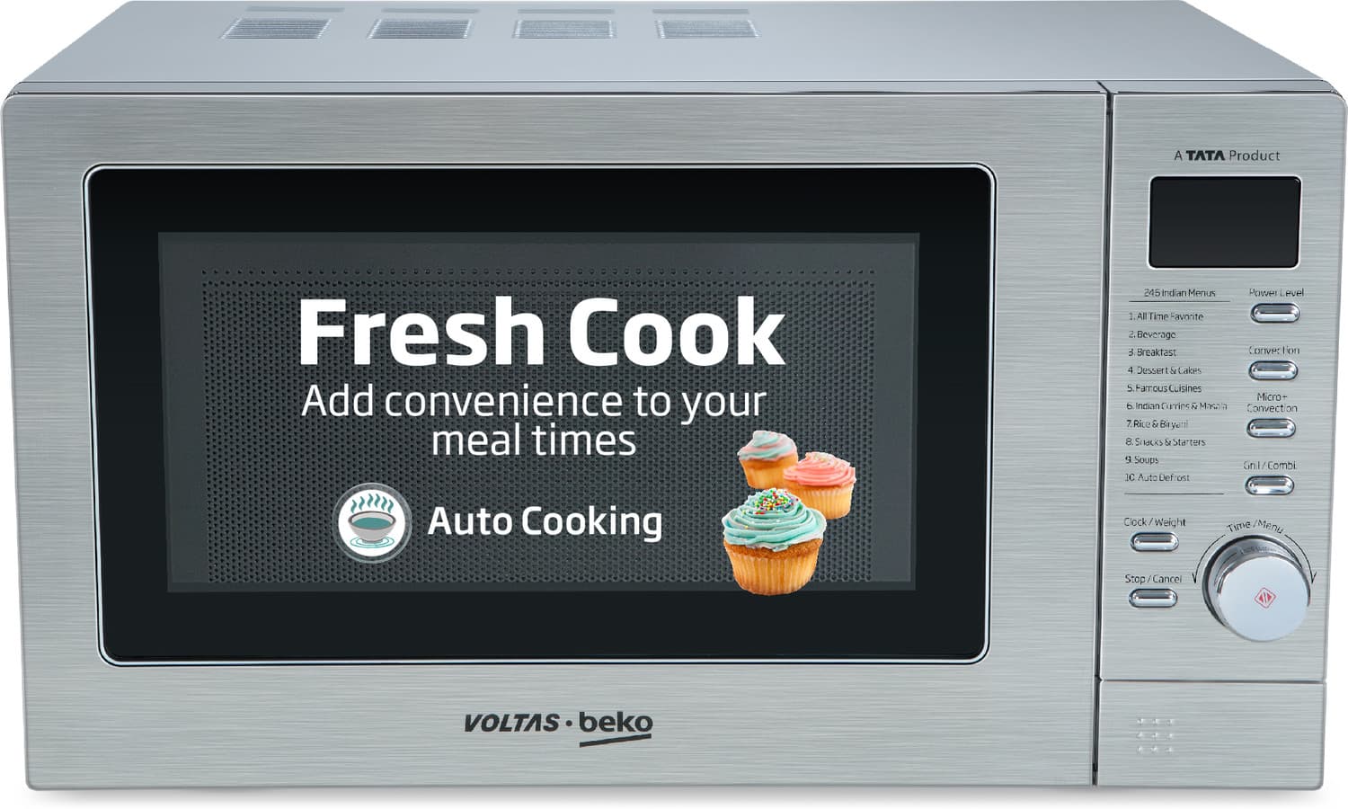 Voltas Beko 20 L Convection Microwave Oven (MC20SD, Silver)