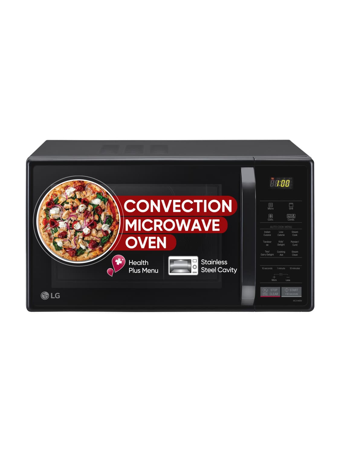 LG 21 L Convection Microwave Oven (MC2146BV, Black)