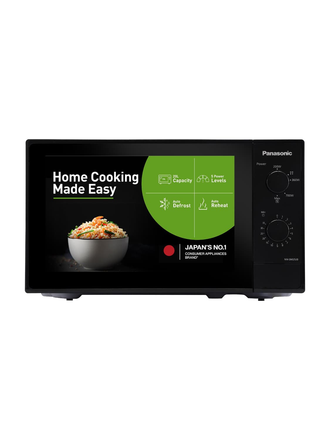 Panasonic 20 L Solo Microwave Oven (NN-SM25JBFDG, Black)