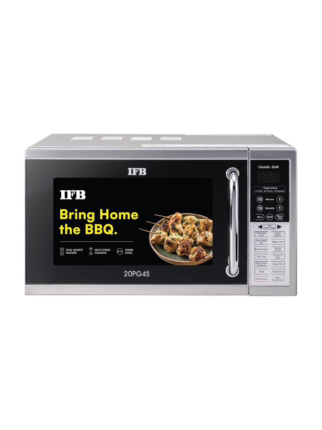 IFB 20 L Grill Microwave Oven (20PG4S, Metallic Silver)