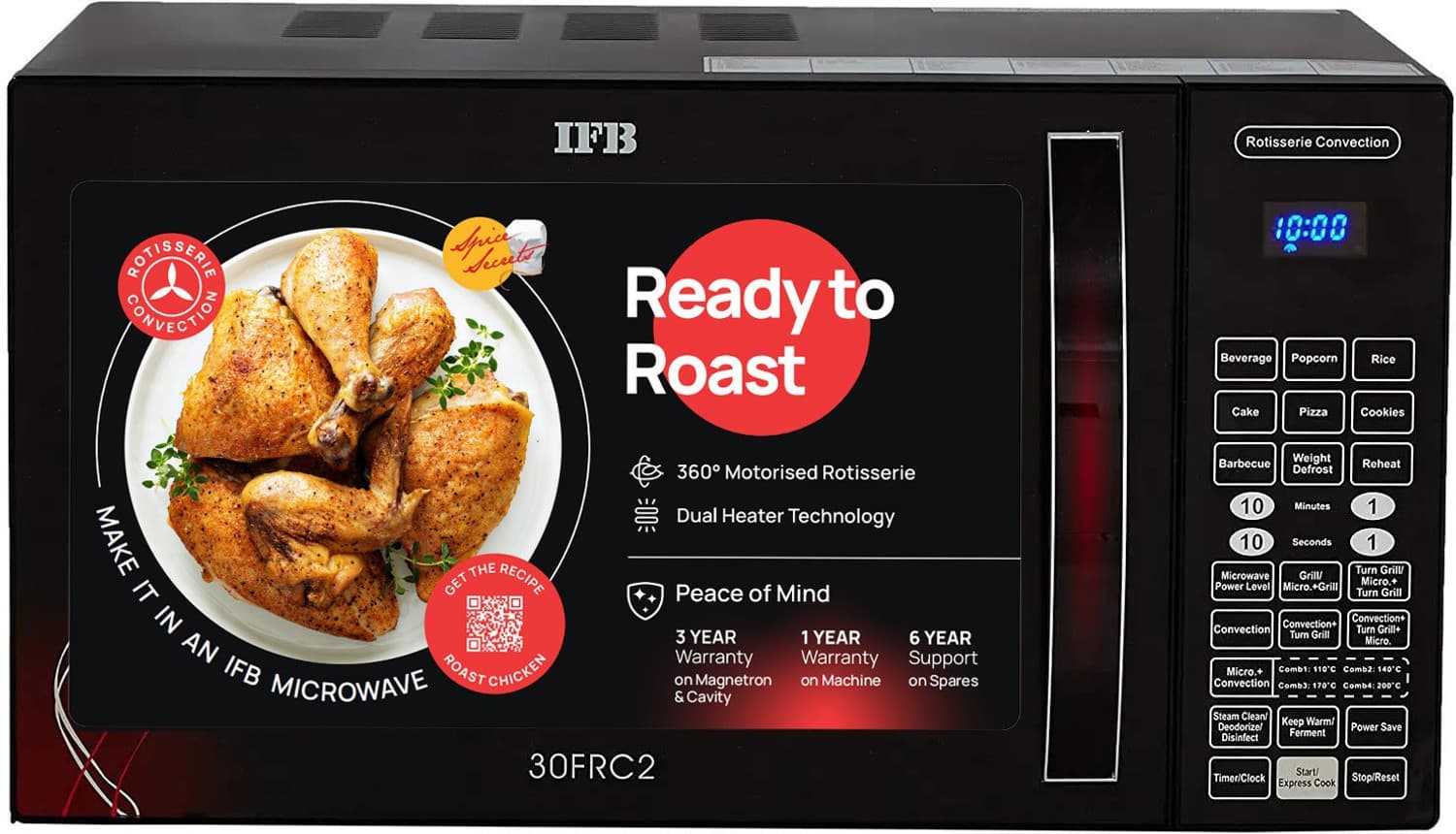 IFB 30 L Convection Microwave Oven (30FRC2, Black)