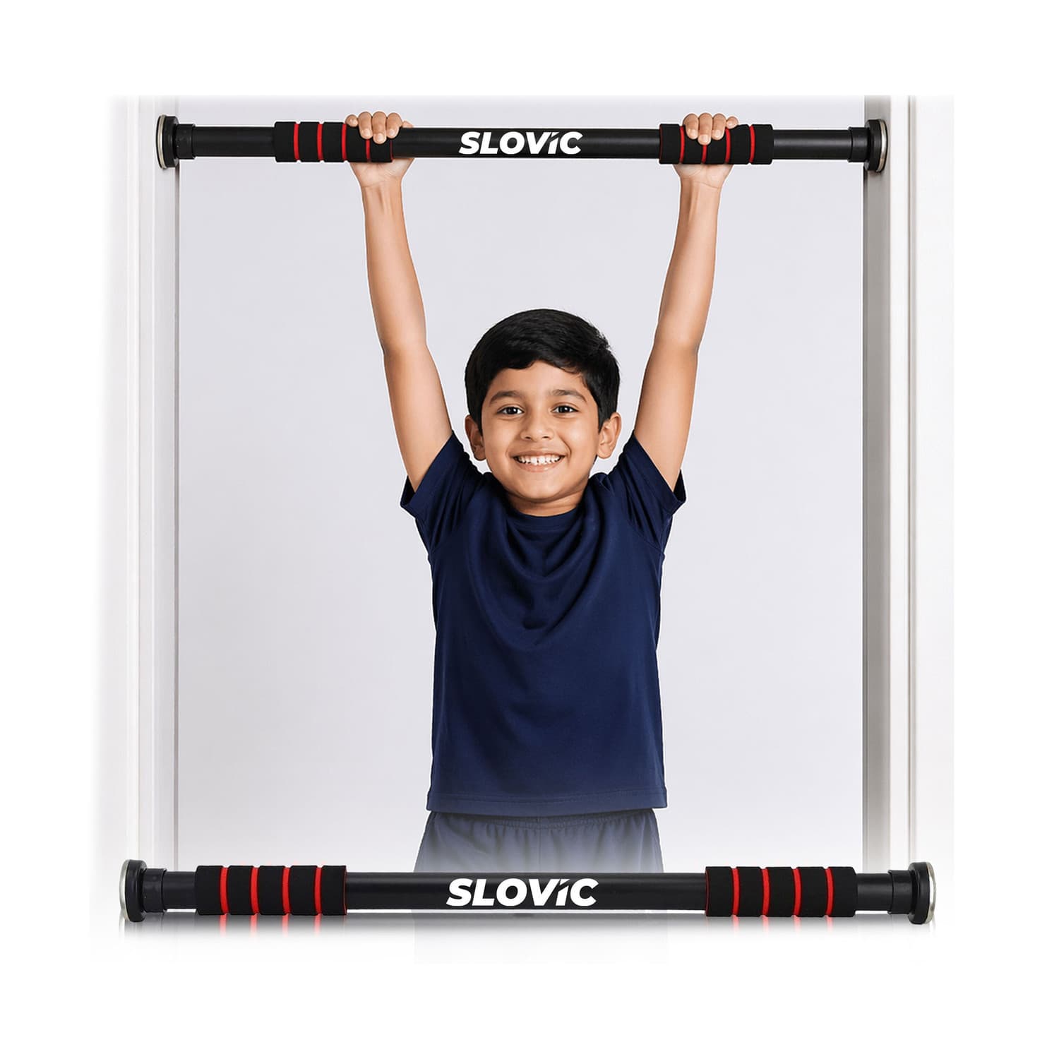 Home Workout Non-Slip Carbon Steel Bar (Load Capacity: 100 Kg) Pull-up Bar