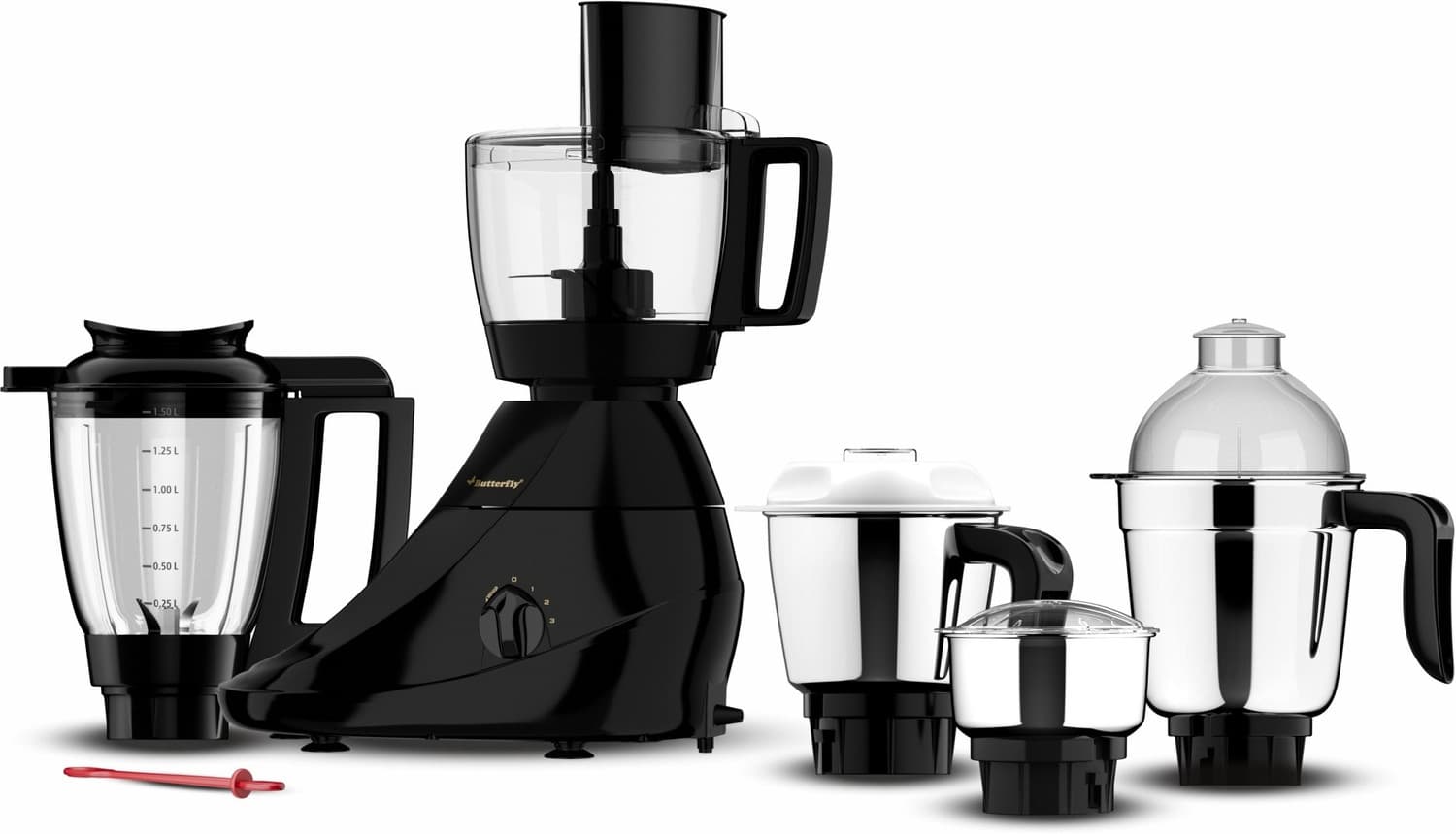 Butterfly Magic Magic 5 Jar 750 Mixer Grinder (5 Jars, Black)