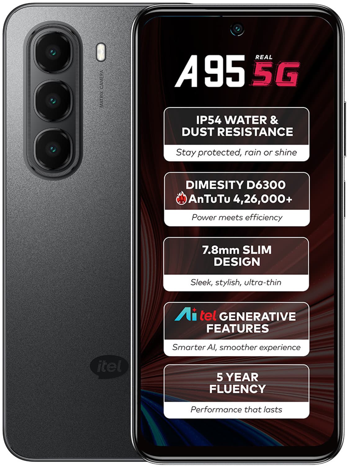 A95 5G (Shadow Black, 128 GB) (4 GB RAM)