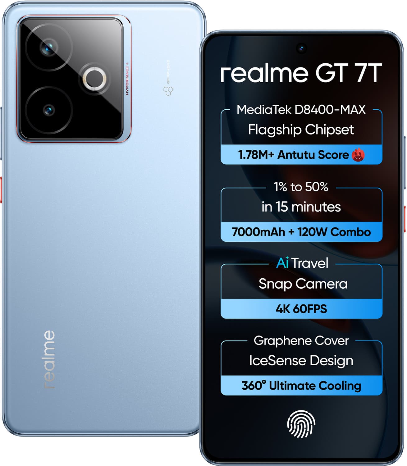 realme GT 7T (IceSense Blue, 512 GB)