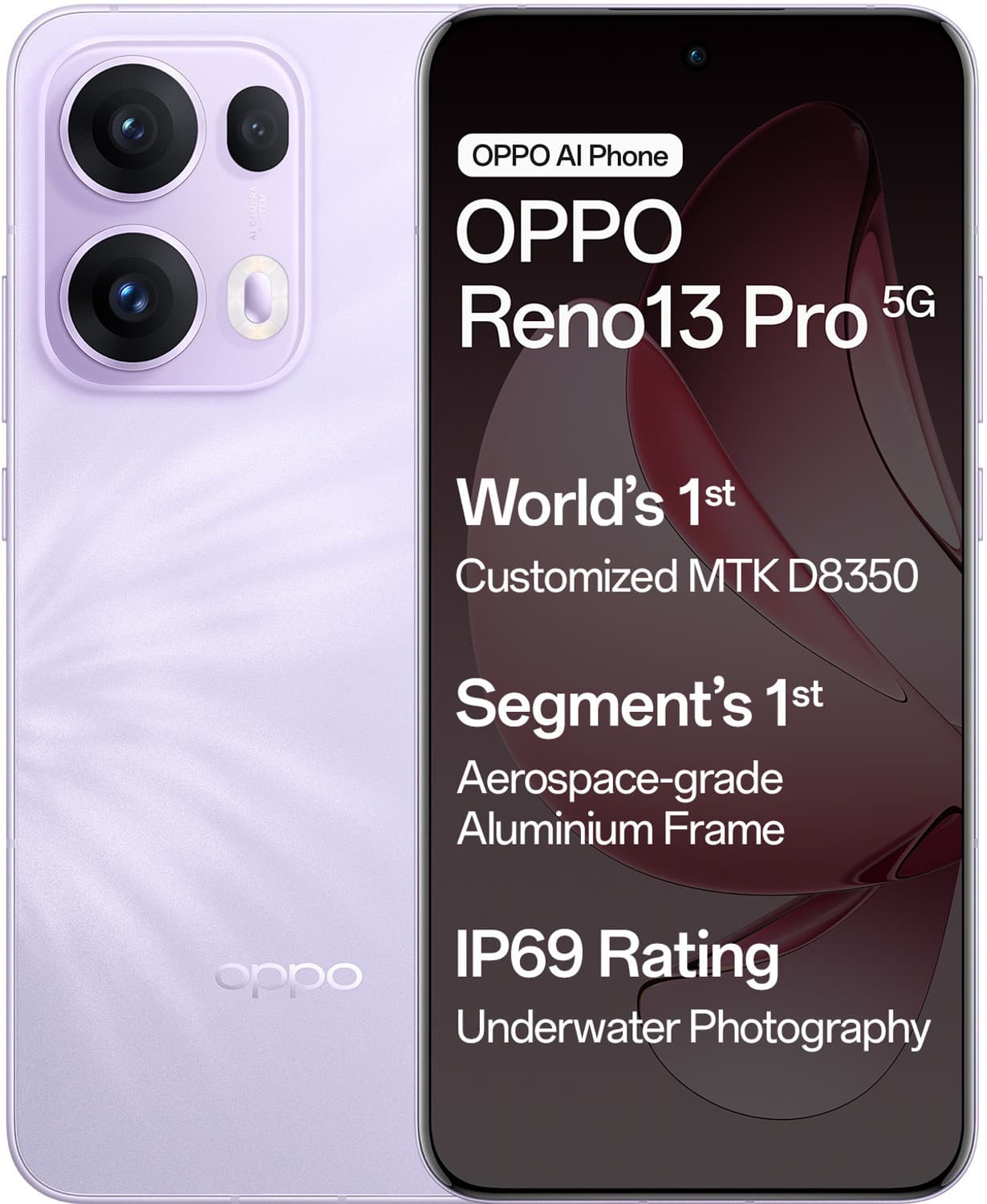 OPPO Reno13 Pro 5G (Mist Lavender, 256 GB)