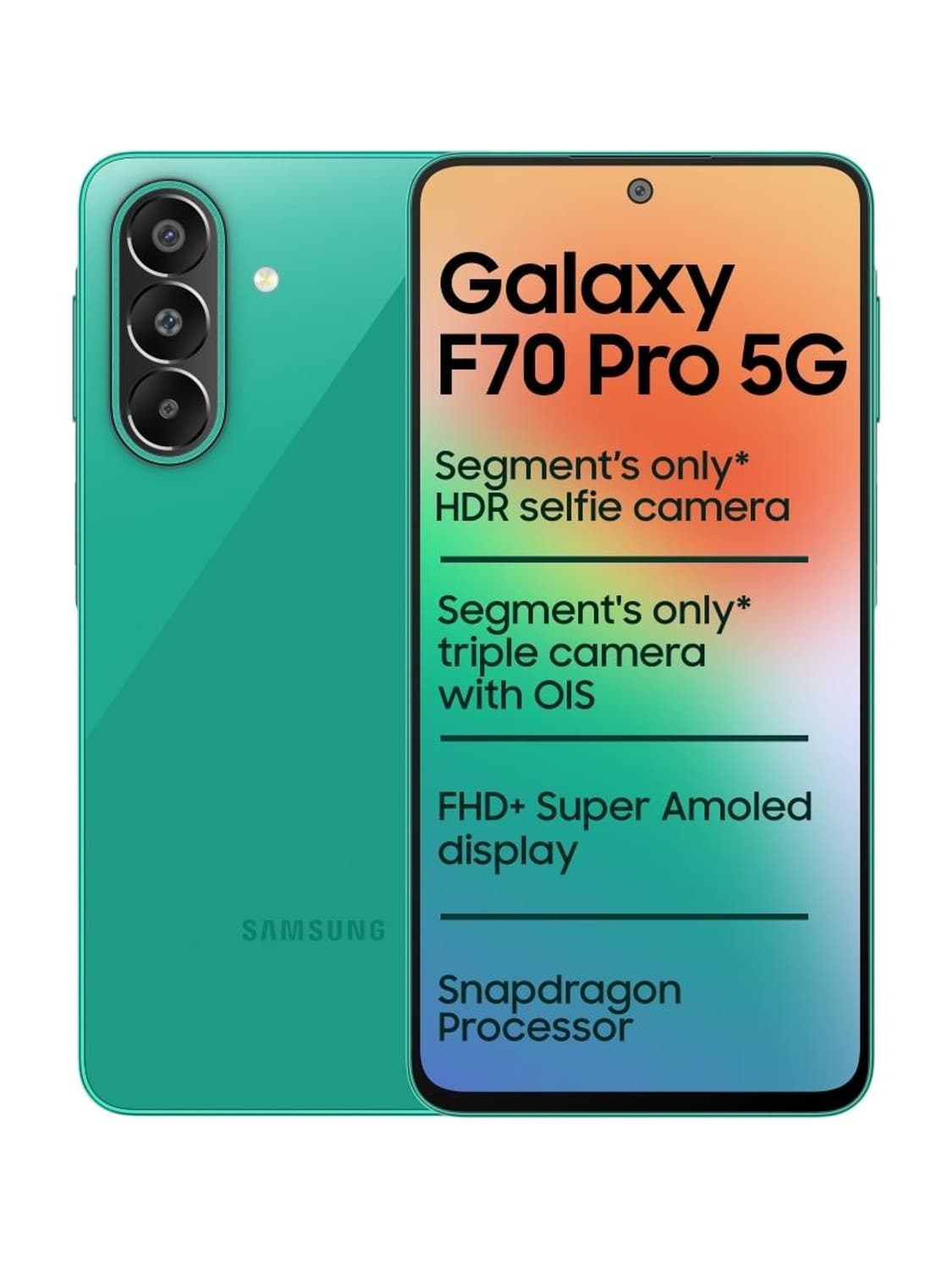 Galaxy F70 Pro 5G (Aura Green, 128 GB) (6 GB RAM)