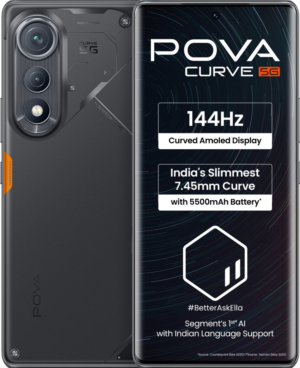 Tecno Pova Curve 5G (Geek Black, 256 GB)