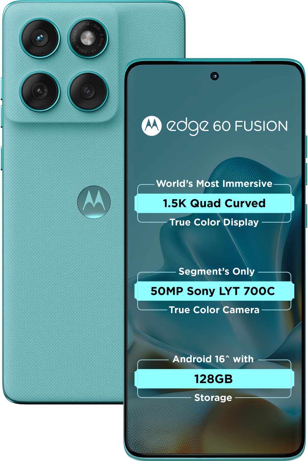MOTOROLA Edge 60 Fusion (PANTONE Amazonite, 128 GB)