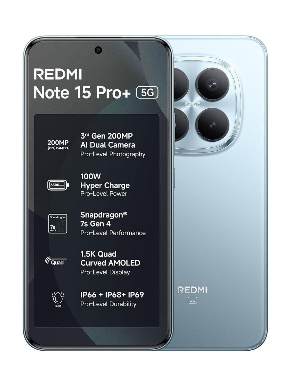 Note 15 Pro + 5G (Mirage Blue, 256 GB) (8 GB RAM)