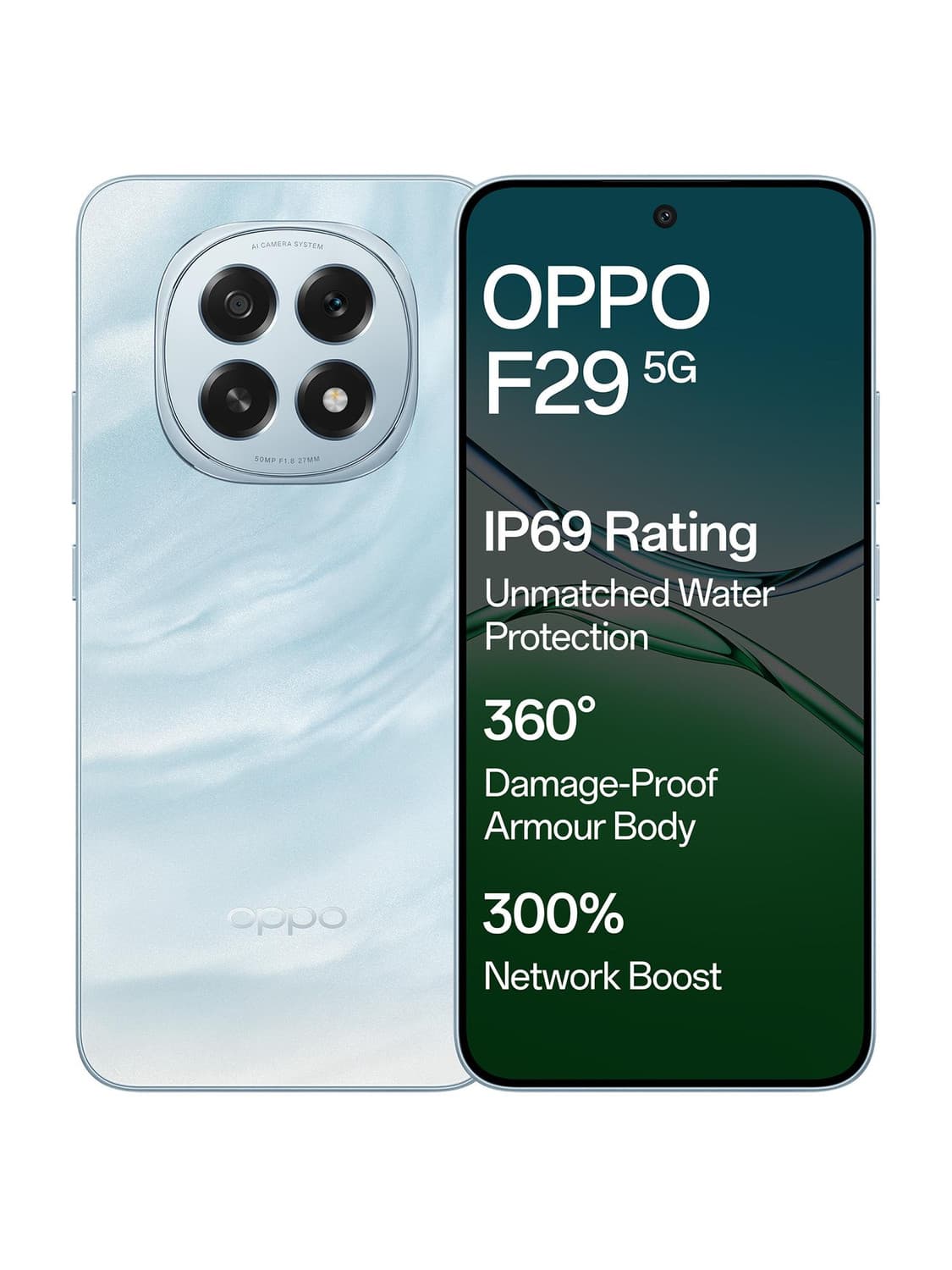OPPO F29 5G (Glacier Blue, 128 GB)