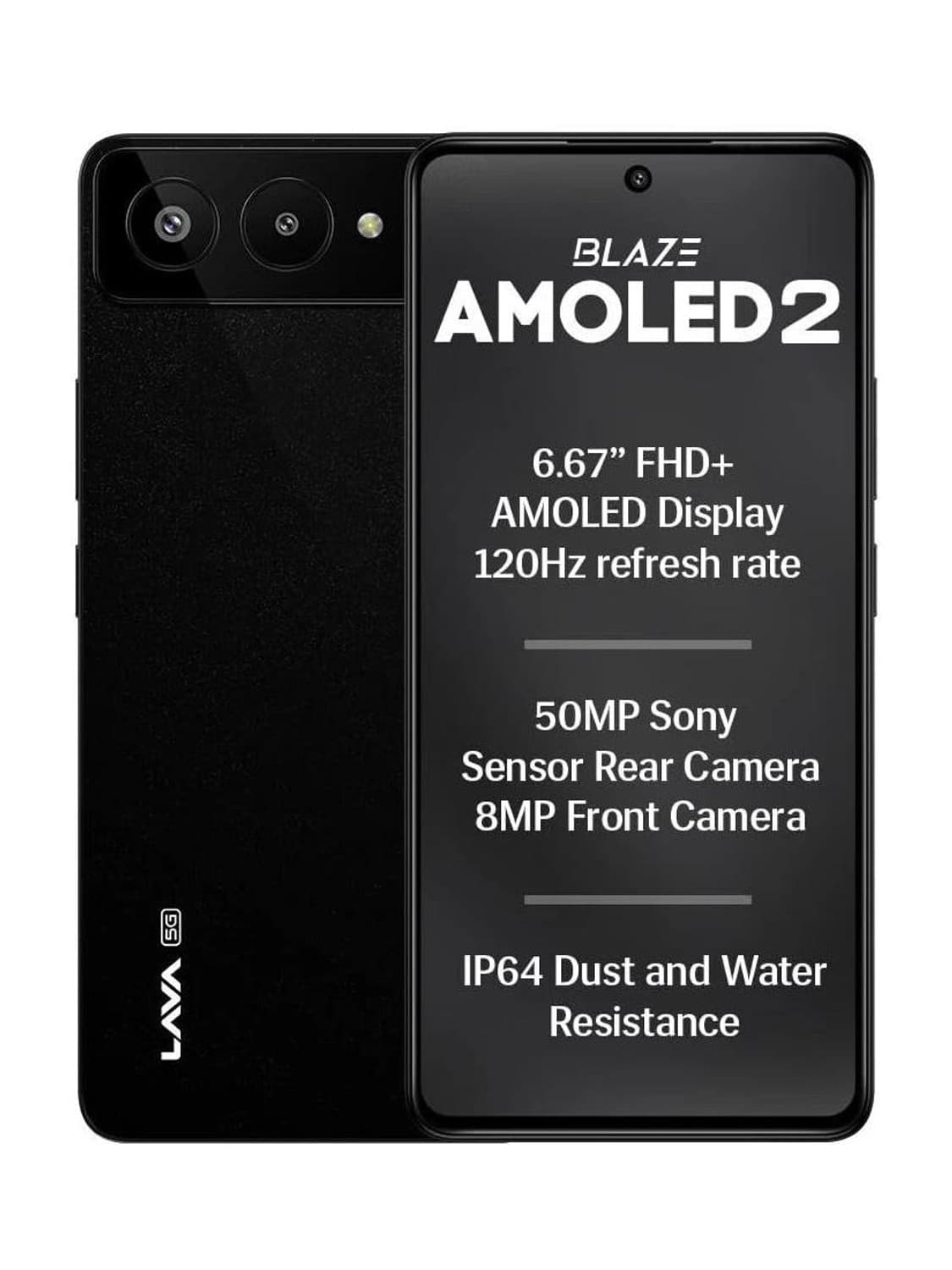 LAVA Blaze AMOLED 2 5G (Sparkling Black, 128 GB)