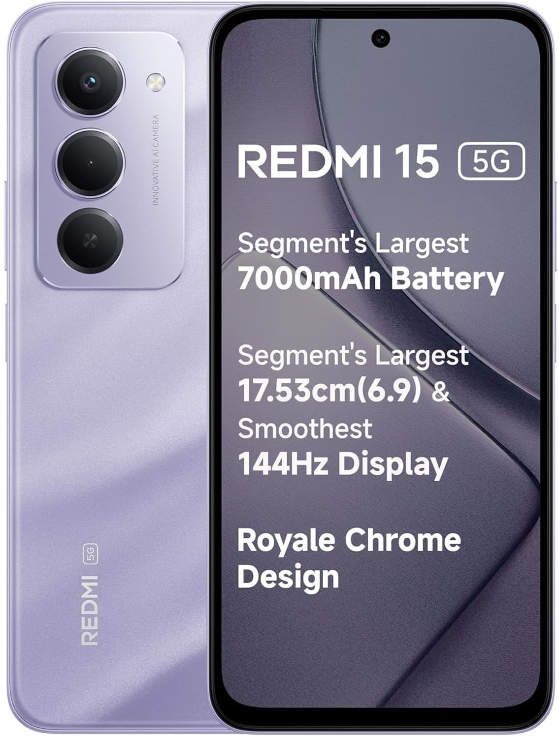 MI 15 5G Purple Segment's Largest 7000mAh Battery (Purple, 256 GB)