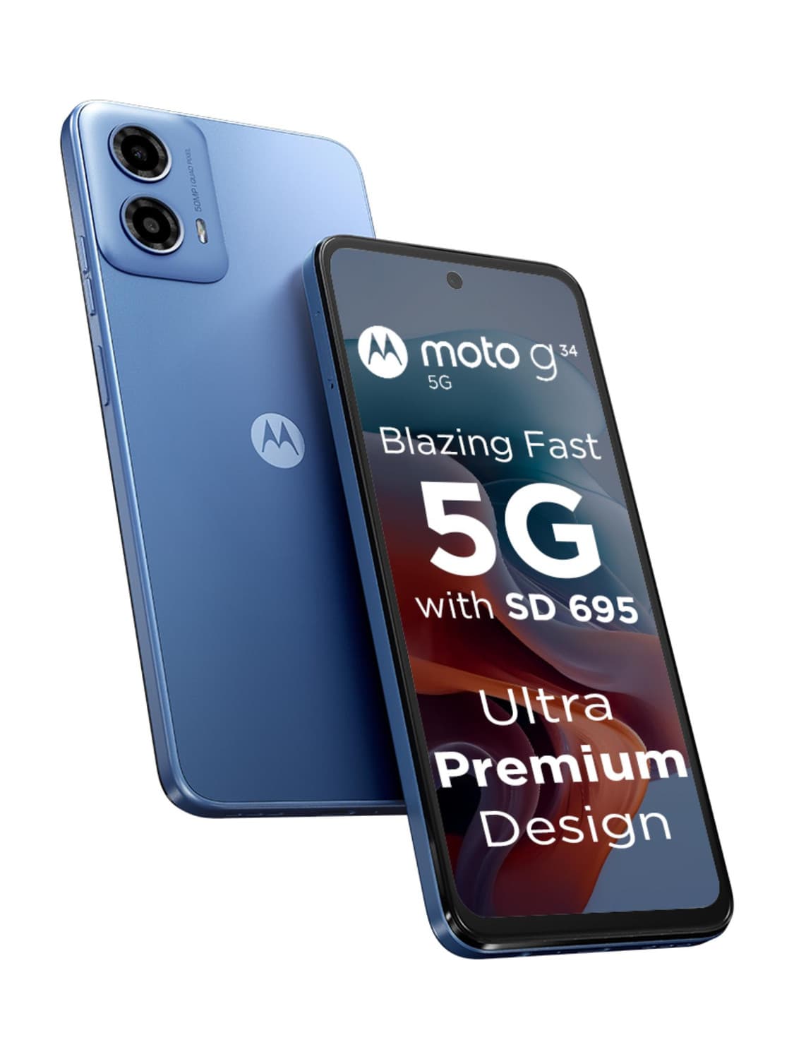 MOTOROLA G34 5G (Ice Blue, 128 GB)