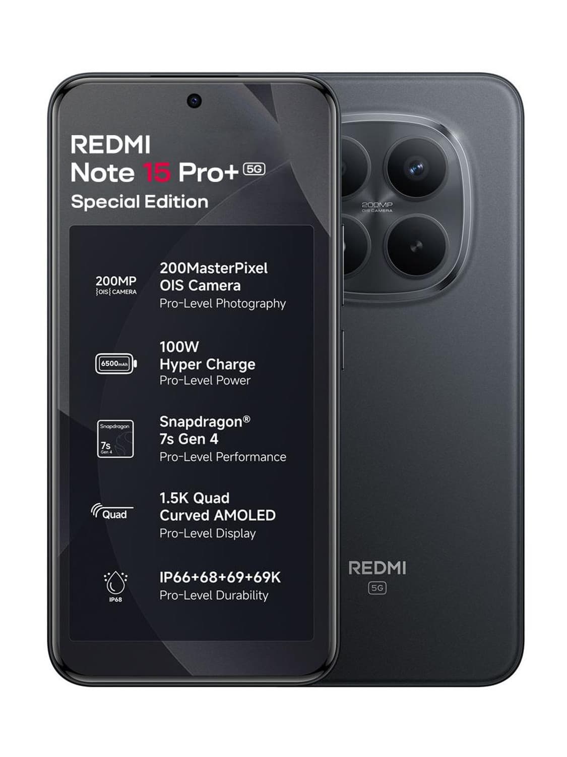 Note 15 Pro+ 5G Special Edition Carbon Black 16GB RAM 512GB ROM (Carbon Black, 512 GB) (16 GB RAM)